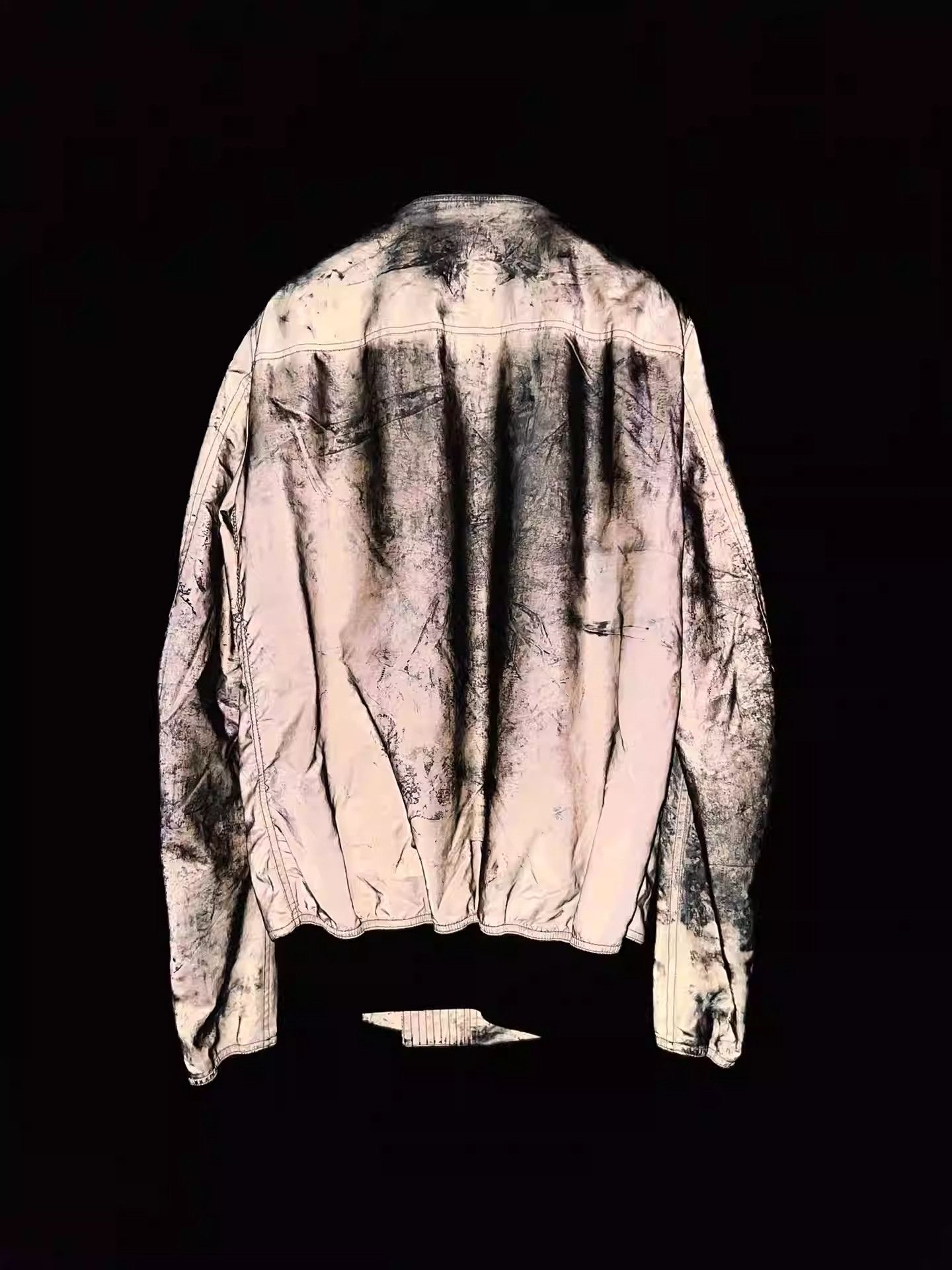 Rick Owens 3M reflective coated nylon MA-1 pilot jacket