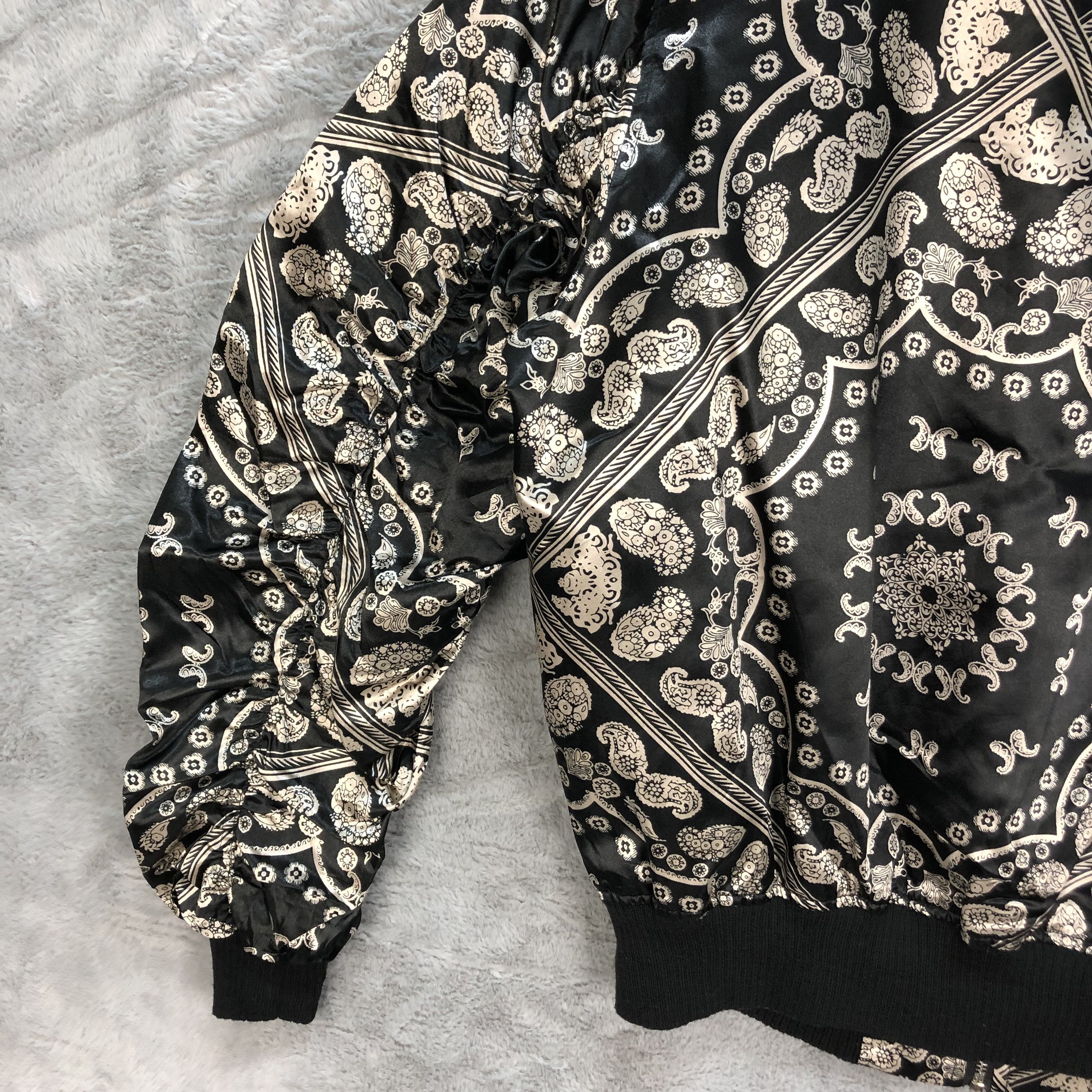 Japanese Brand PAISLEY BOMBER JACKET INSPIRE KAPITAL #6372-62 Size US L / EU 52-54 / 3 - 11 Thumbnail