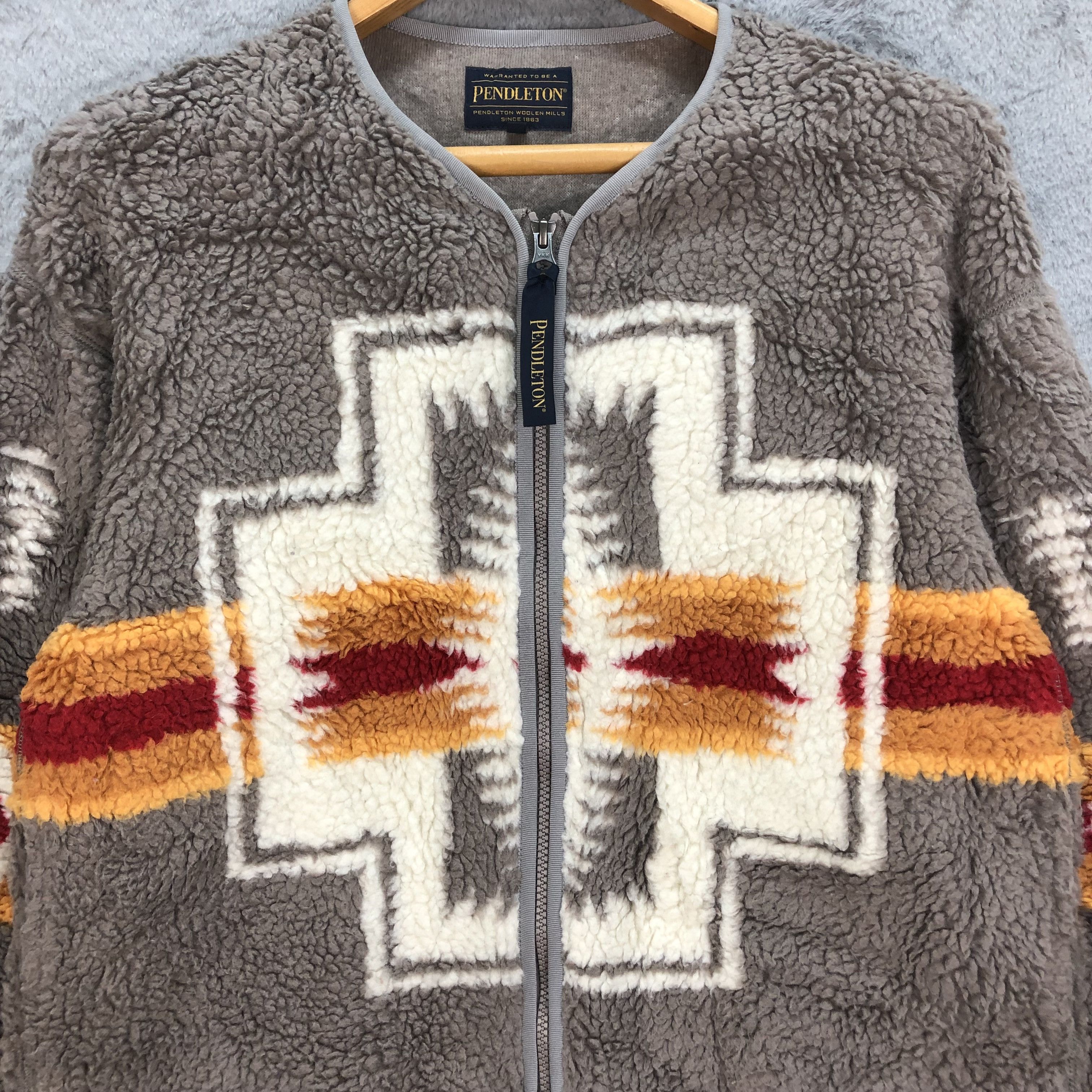 Pendleton PENDLETON NAVAJO DEEP PILE FLEECE JACKET #5192-178 Size S / US 4 / IT 40 - 4 Thumbnail