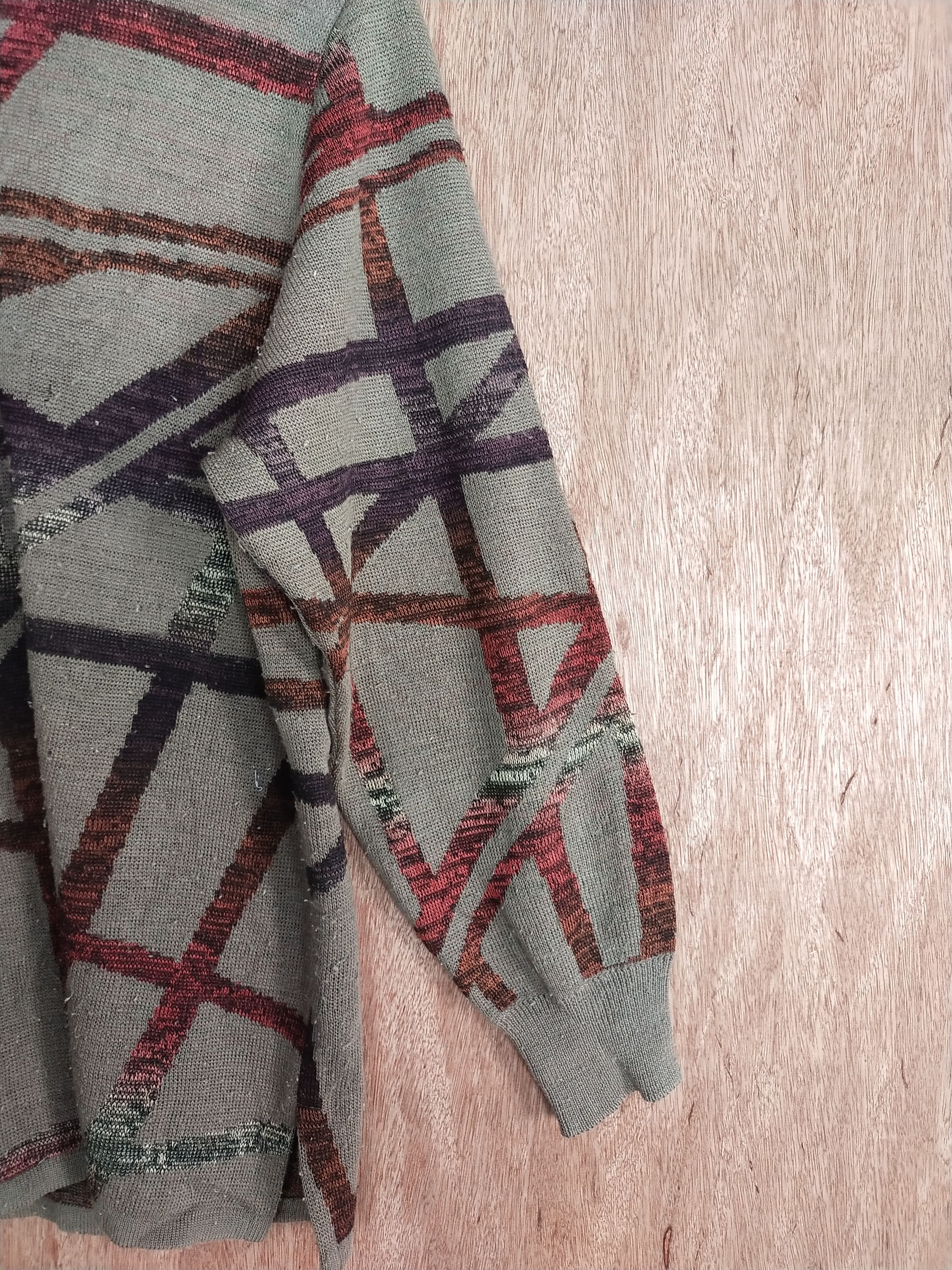 Japanese Brand U'S Mode art stripe brown vintage knitwear #S036 Size M / US 6-8 / IT 42-44 - 6 Thumbnail