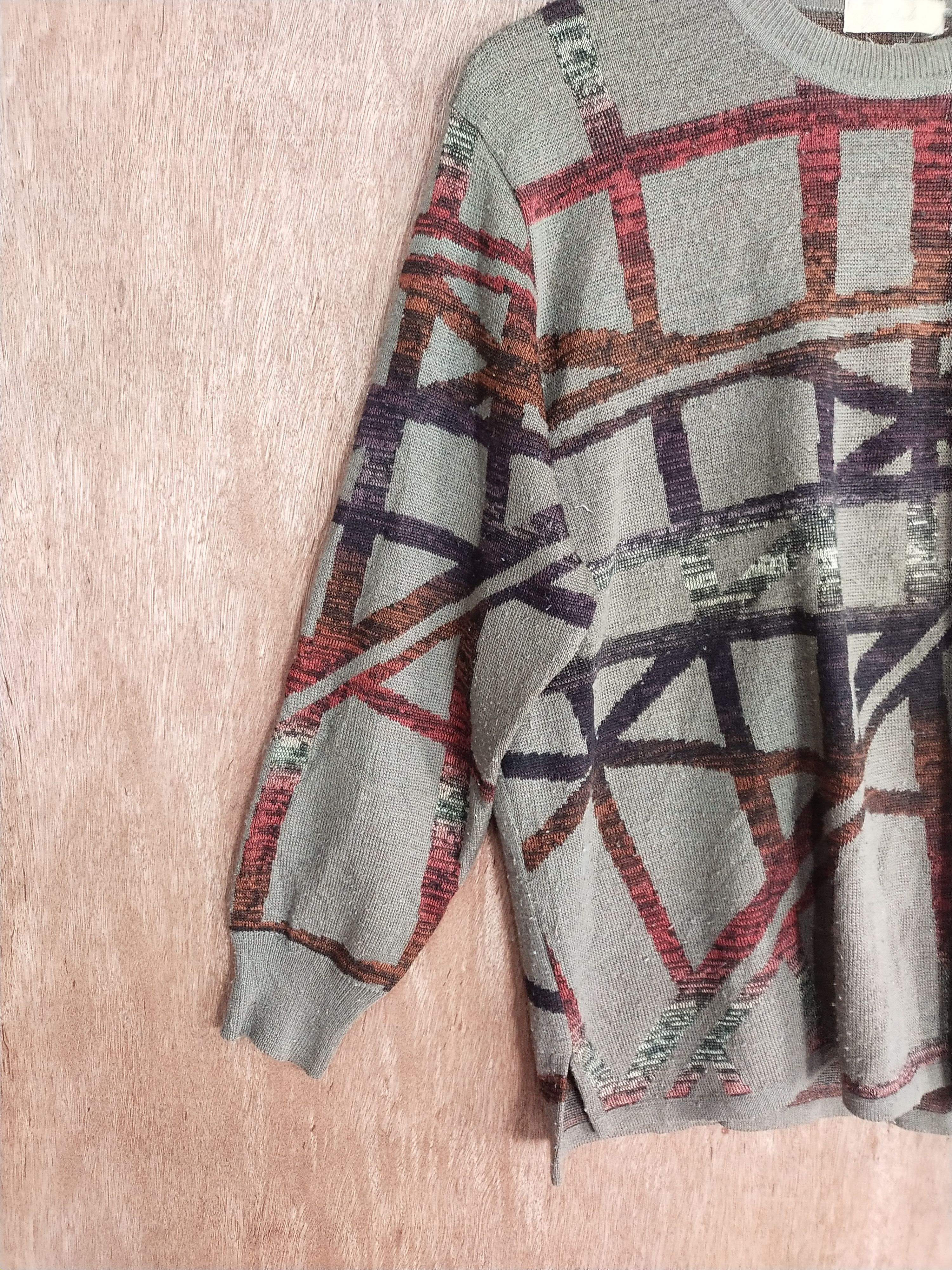 Japanese Brand U'S Mode art stripe brown vintage knitwear #S036 Size M / US 6-8 / IT 42-44 - 4 Thumbnail