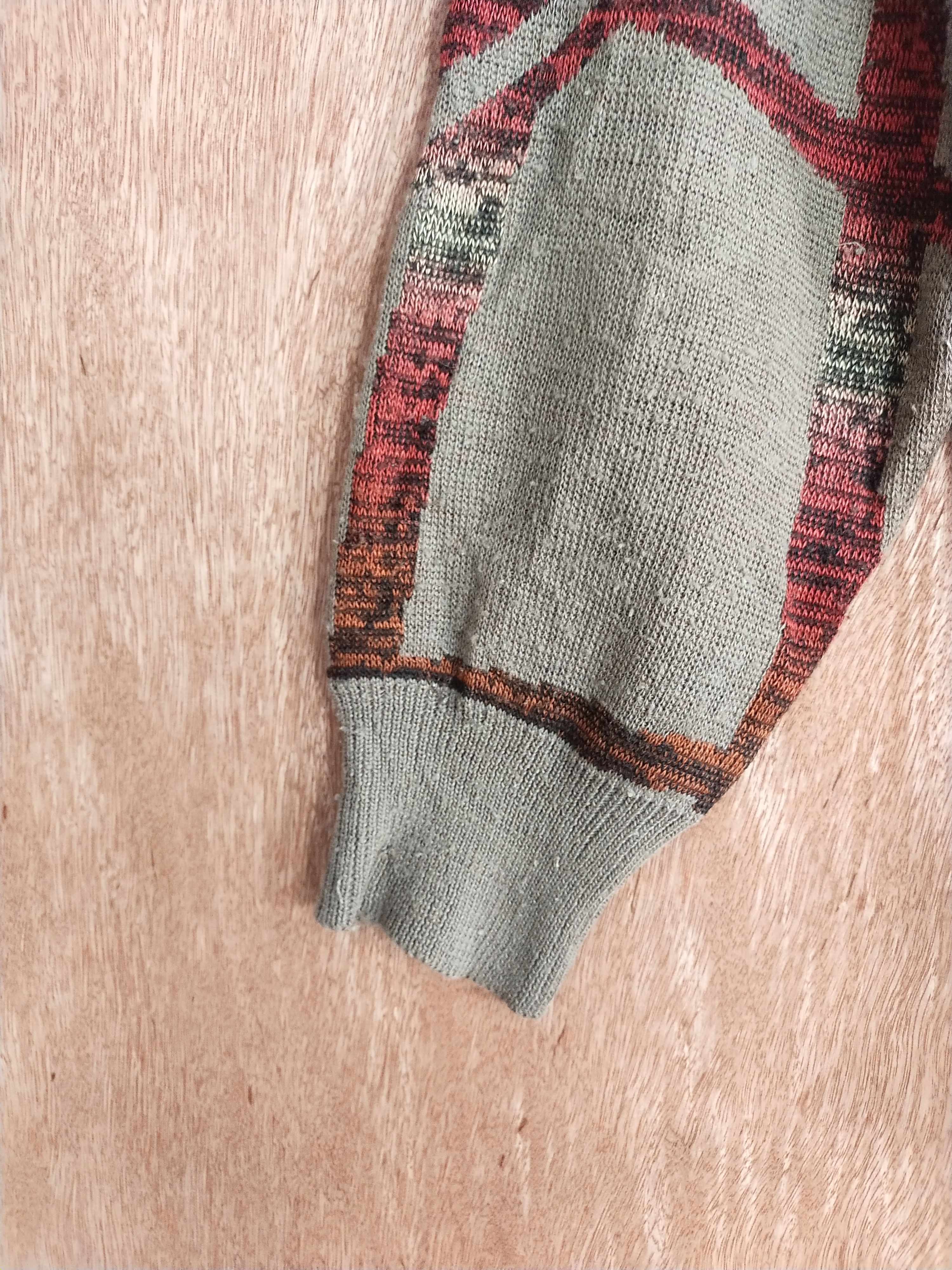 Japanese Brand U'S Mode art stripe brown vintage knitwear #S036 Size M / US 6-8 / IT 42-44 - 3 Thumbnail
