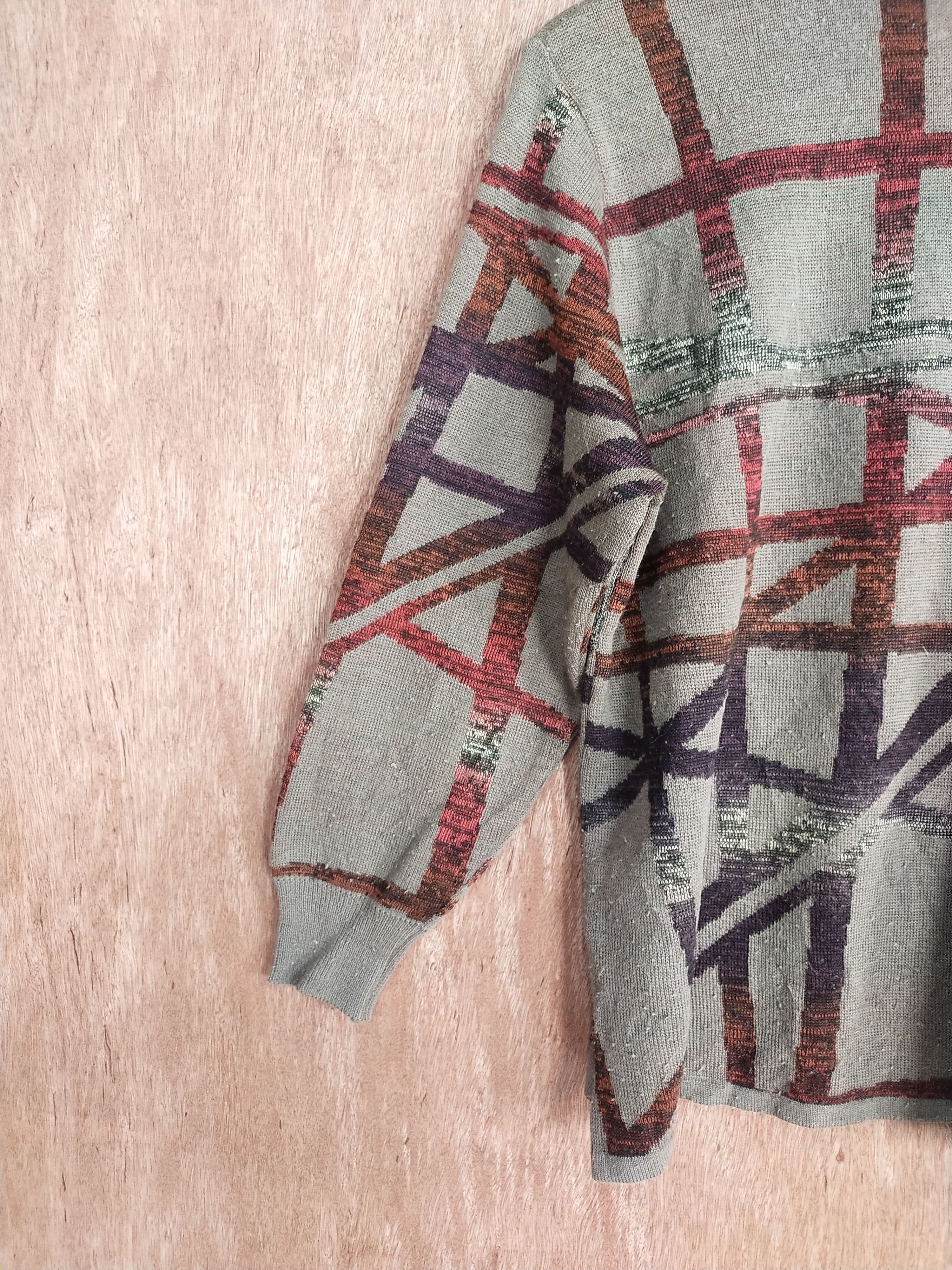 Japanese Brand U'S Mode art stripe brown vintage knitwear #S036 Size M / US 6-8 / IT 42-44 - 10 Thumbnail