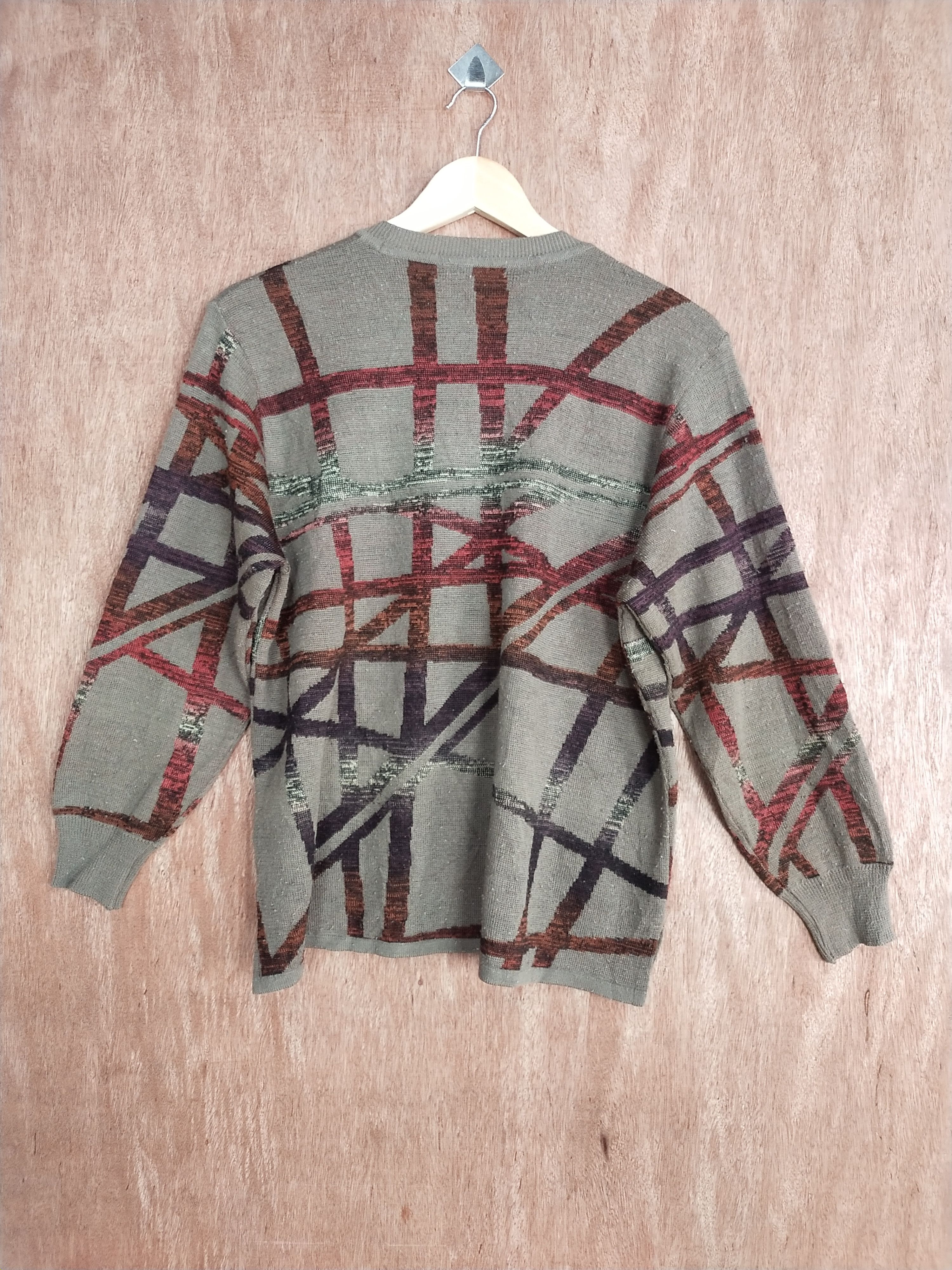 Japanese Brand U'S Mode art stripe brown vintage knitwear #S036 Size M / US 6-8 / IT 42-44 - 12 Thumbnail