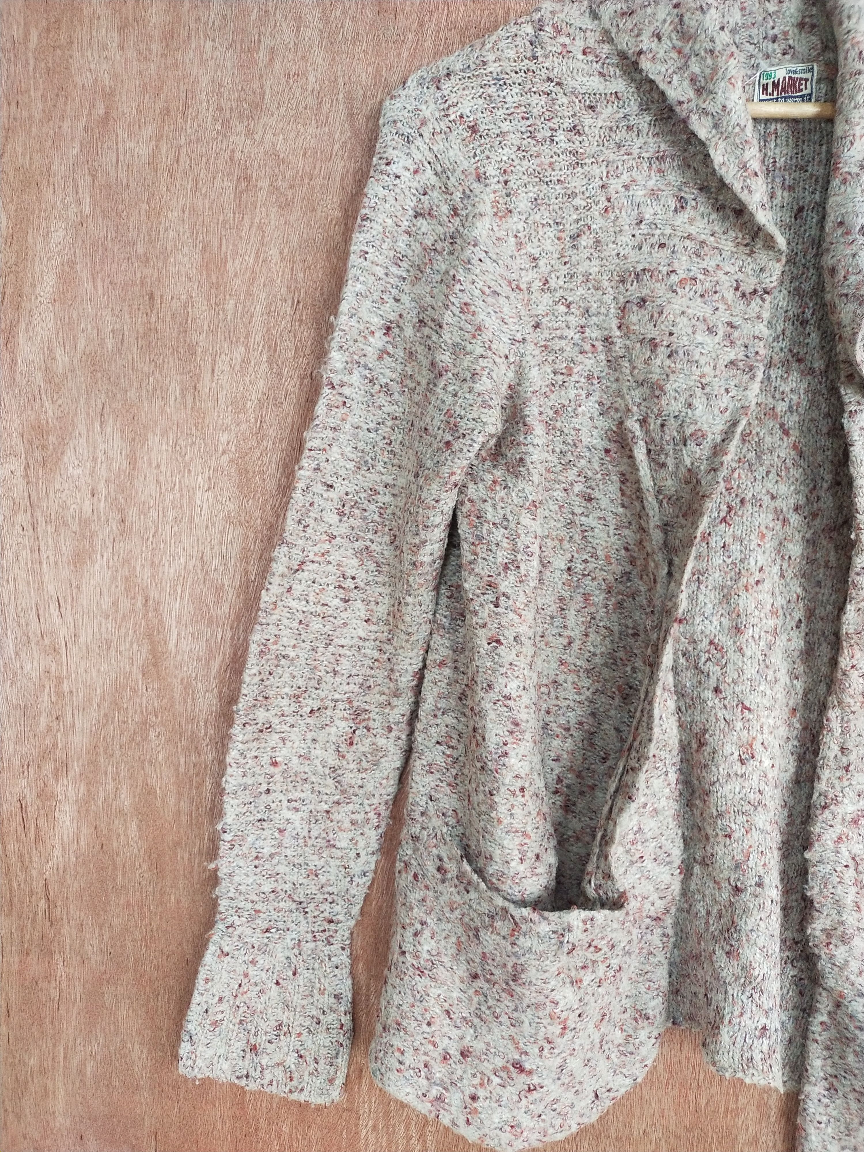 Japanese Brand H. Market cream cardigan knitwear japan #S077 Size US L / EU 52-54 / 3 - 3 Thumbnail