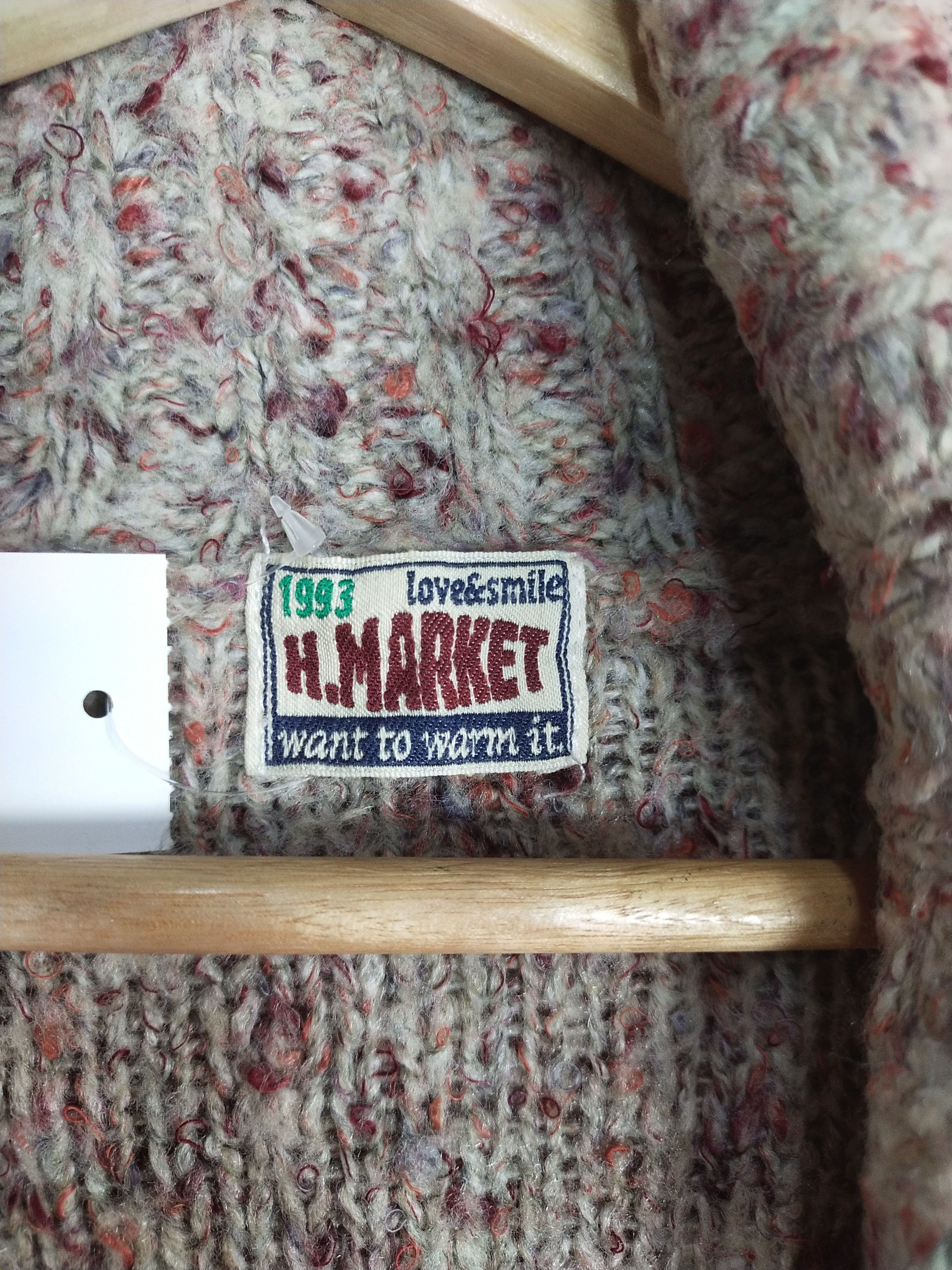 Japanese Brand H. Market cream cardigan knitwear japan #S077 Size US L / EU 52-54 / 3 - 7 Thumbnail