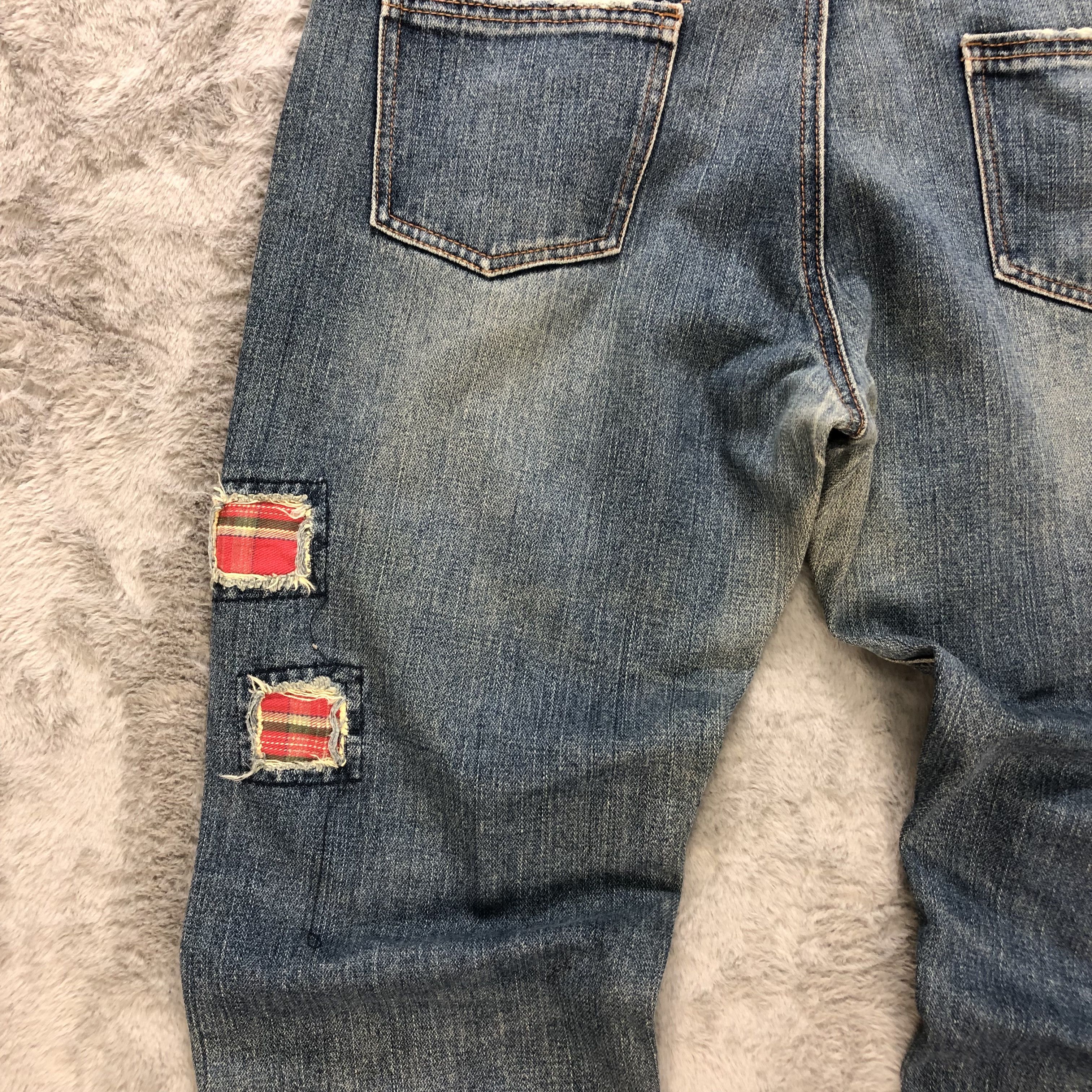 Other TRASHED🔥 SASHIKO BORO DISTRESS DENIM PANTS #6236-220 Size US 34 / EU 50 - 13 Thumbnail