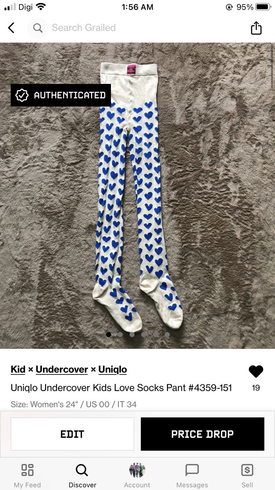 Undercover × Uniqlo Uniqlo Undercover Kids Love Socks Pant #4359-151 Size 24" / US 00 / IT 34 - 7 Thumbnail