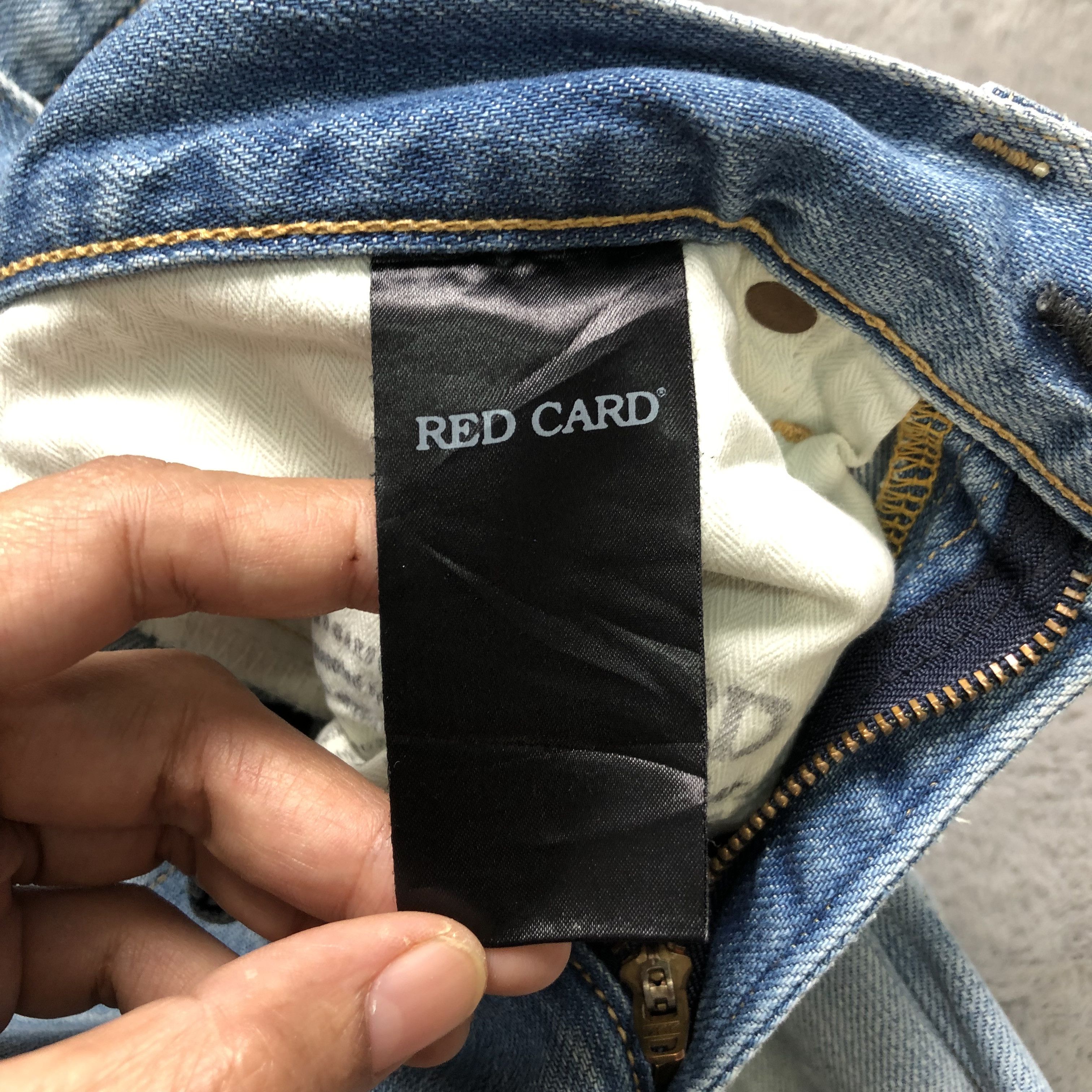 Japanese Brand RED CARD LIGHT WASH SLIM FIT DENIM PANTS #6485-221 Size US 31 - 9 Thumbnail