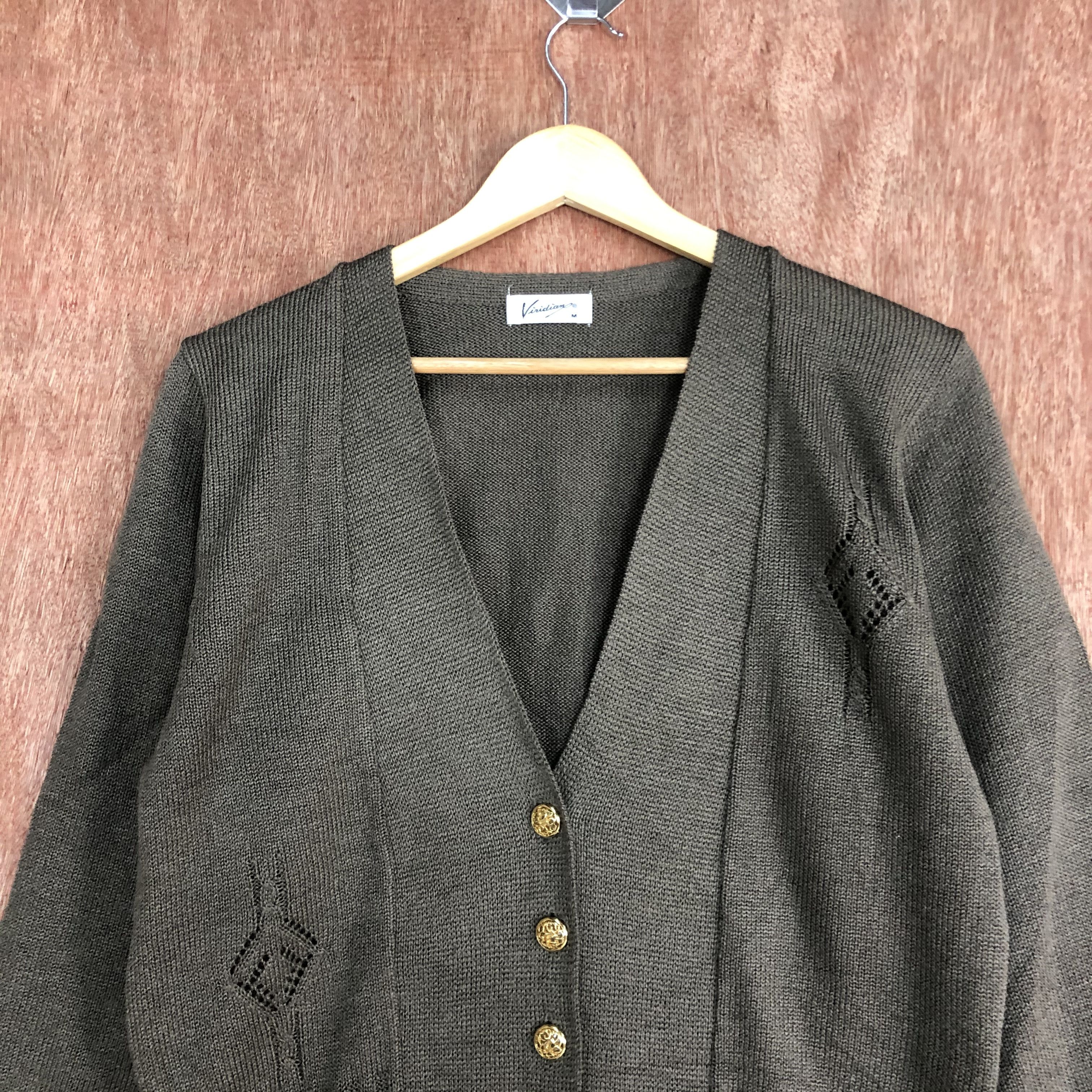 Japanese Brand D Viridiang vintage knitwear japan Cardigan #c490 Size M / US 6-8 / IT 42-44 - 2 Thumbnail