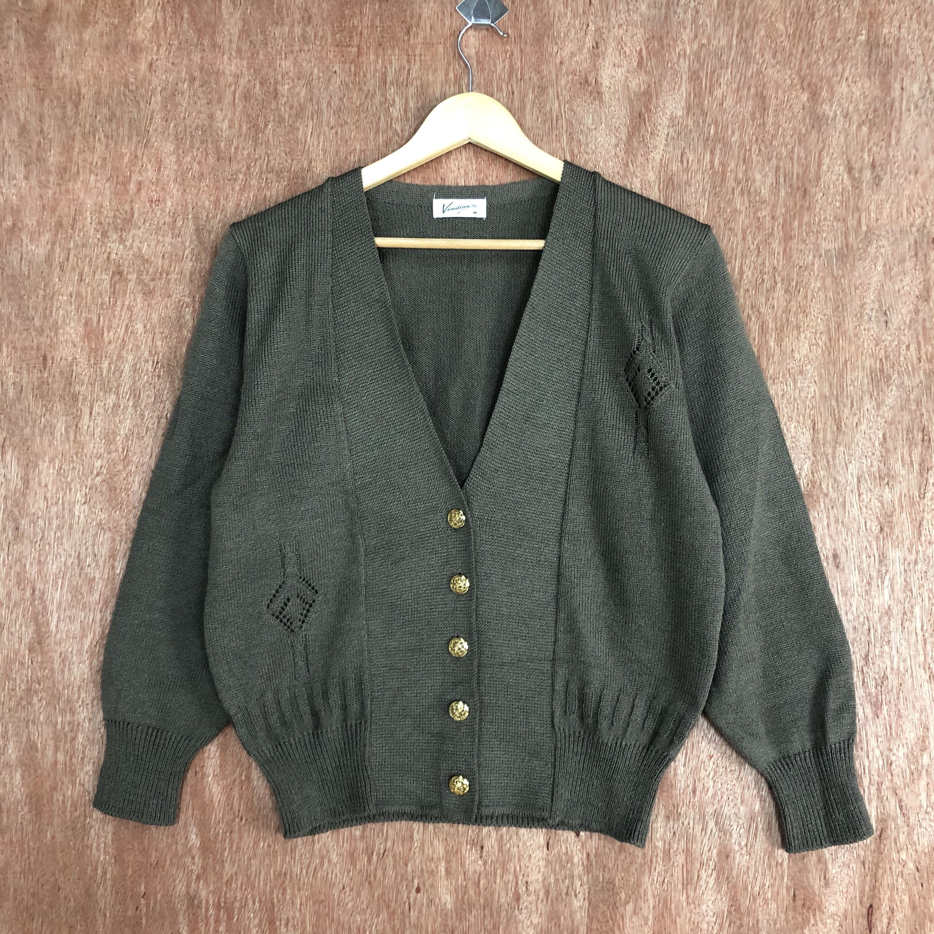 Japanese Brand D Viridiang vintage knitwear japan Cardigan #c490 Size M / US 6-8 / IT 42-44 - 3 Thumbnail