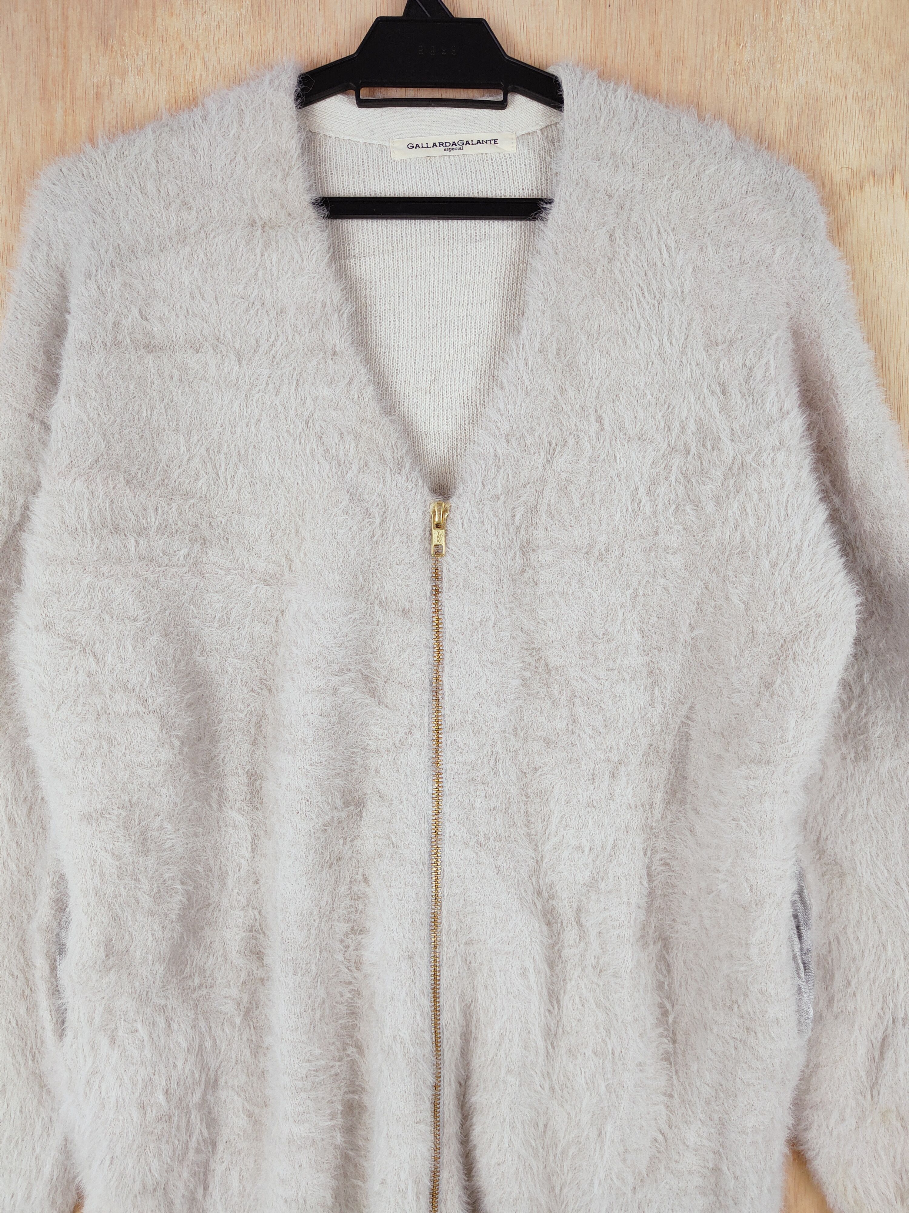 Homespun Knitwear Gallarda Galante Shaggy Fur Mohair cardigan Knitwear #S256 Size M / US 6-8 / IT 42-44 - 2 Thumbnail