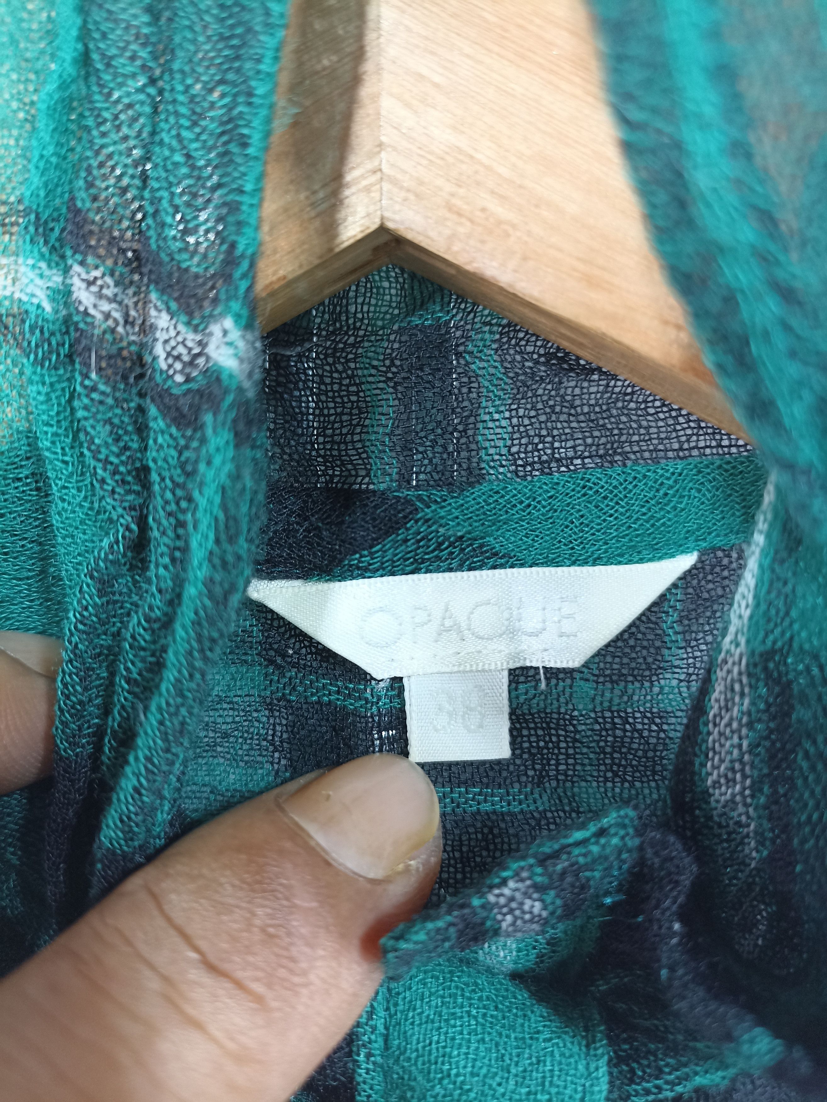 Designer × Japanese Brand Opaque Mesh Green plaid long sleeve Size M / US 6-8 / IT 42-44 - 4 Thumbnail