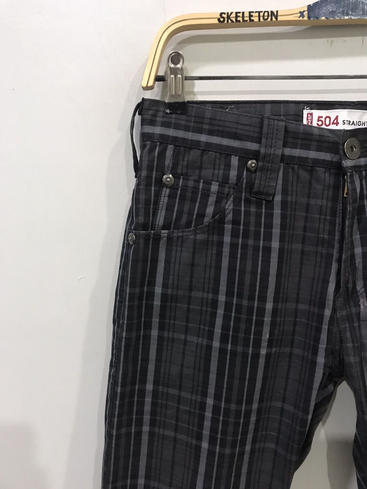 Levi's Levis 504 Straight Cut Plaid Pant Size US 30 / EU 46 - 3 Thumbnail