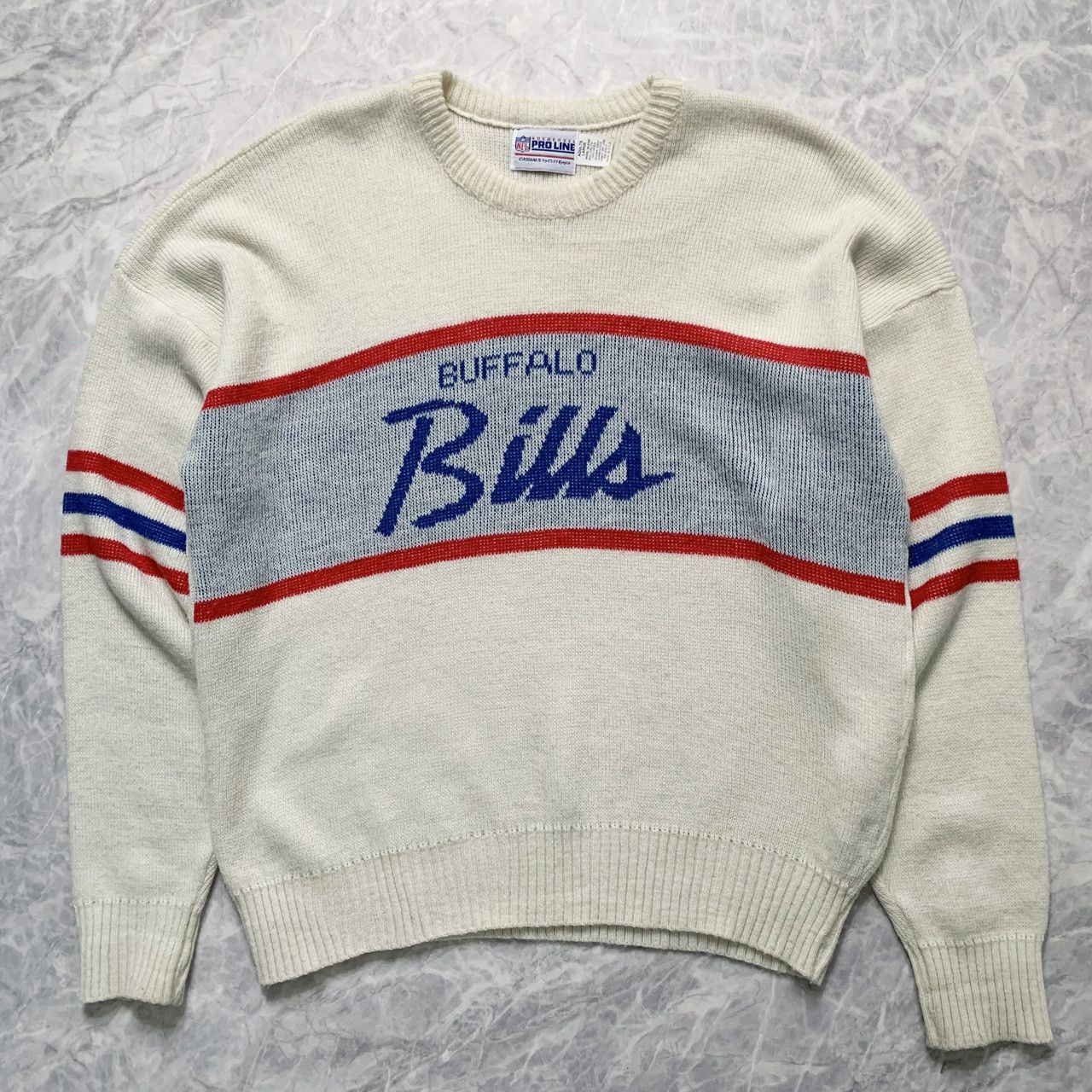 Vintage Vintage Cliff Engle Buffalo Bills Knit Sweater RARE