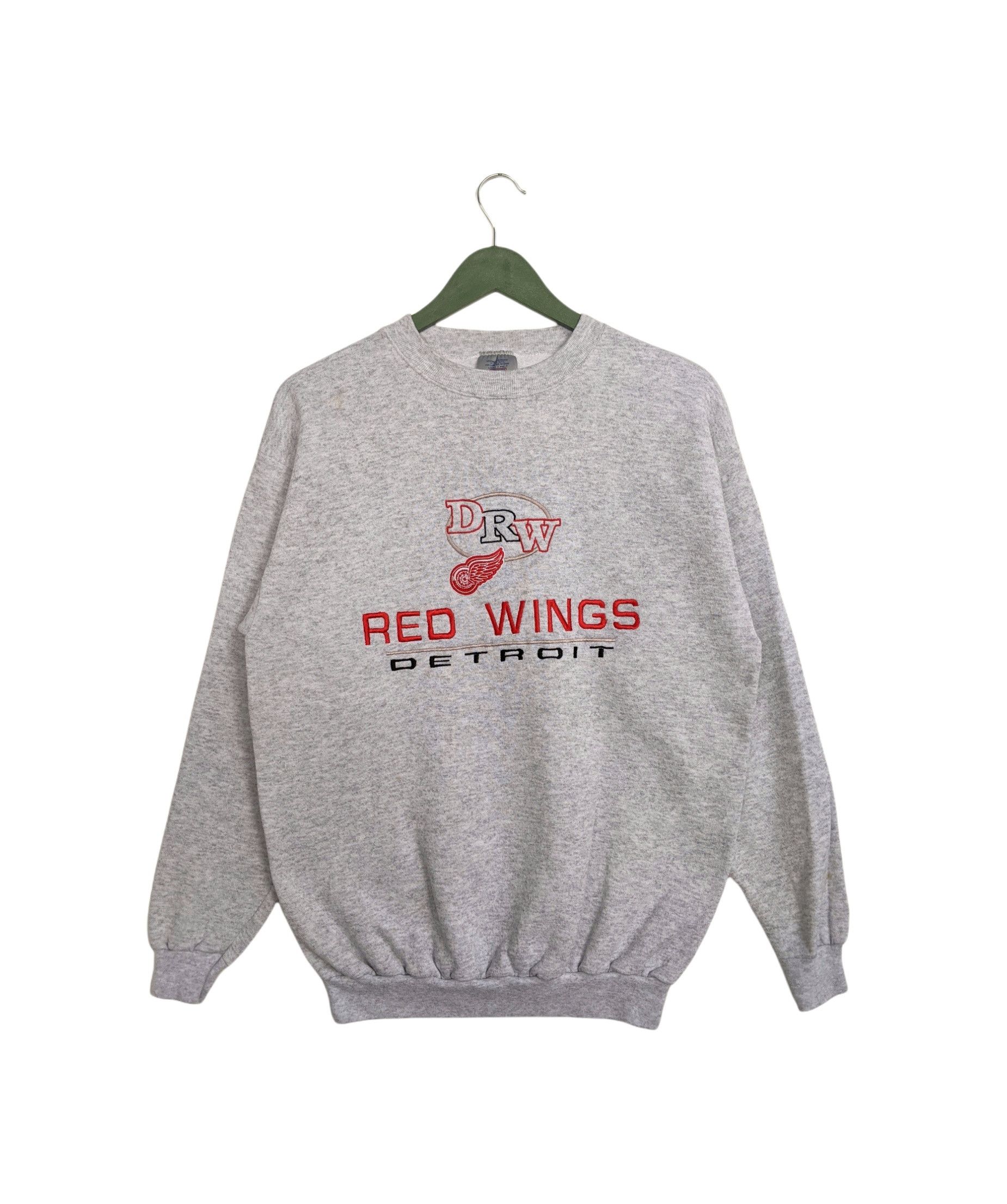 image of Logo 7 x Nhl Vintage 90's Detroit Red Wings Sweatshirt in Grey, Men's (Size Medium)