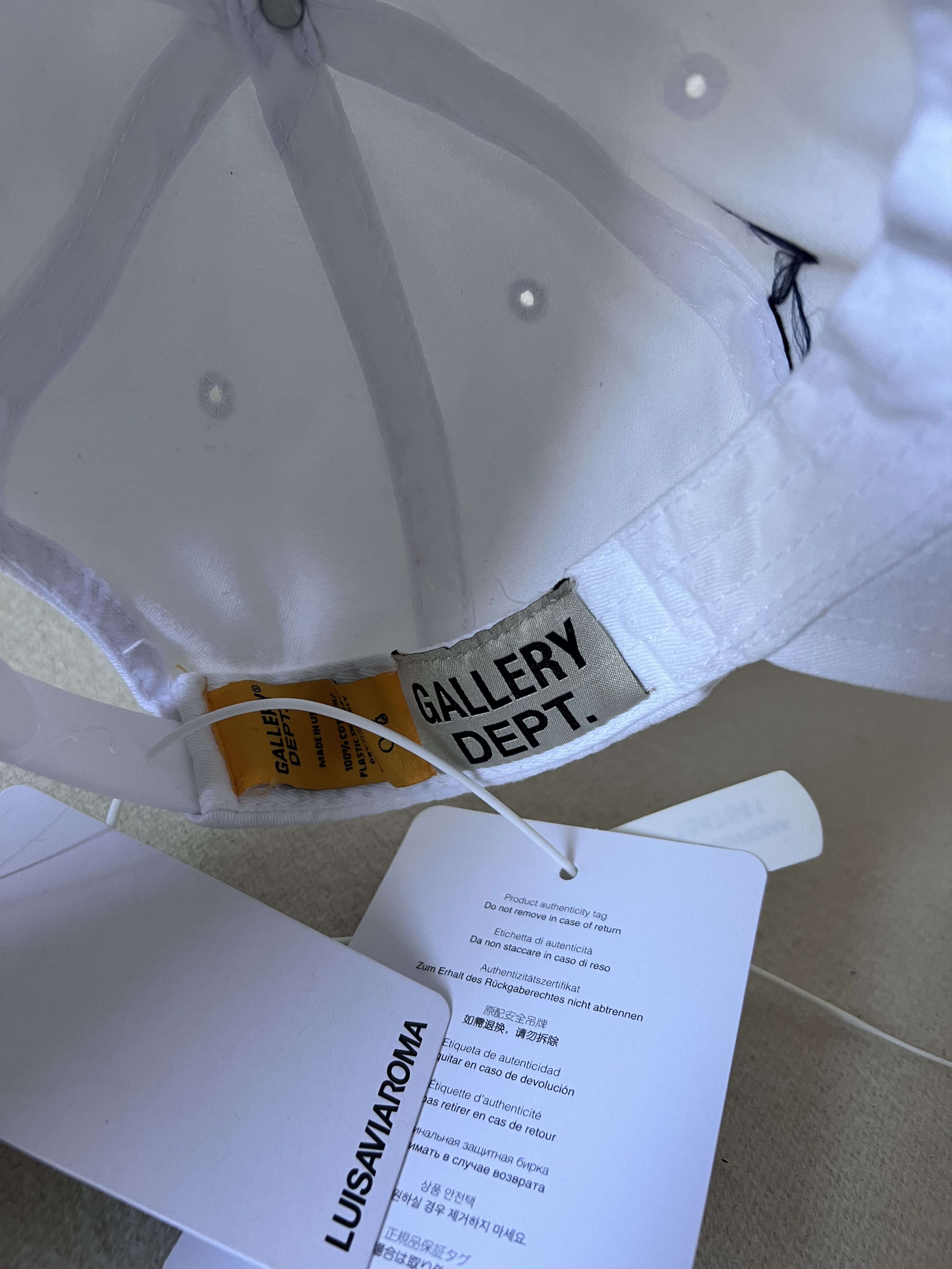 Gallery Dept. Gallery Dept. Ol' G Hat in White Size ONE SIZE - 5 Thumbnail