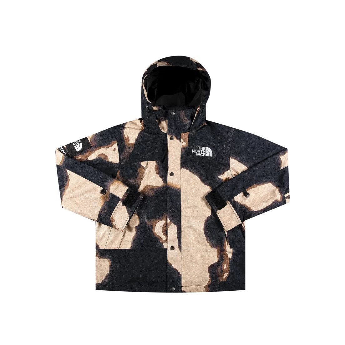 Supreme Supreme The North Face Bleached Denim Print Mountain Jacket |  Grailed