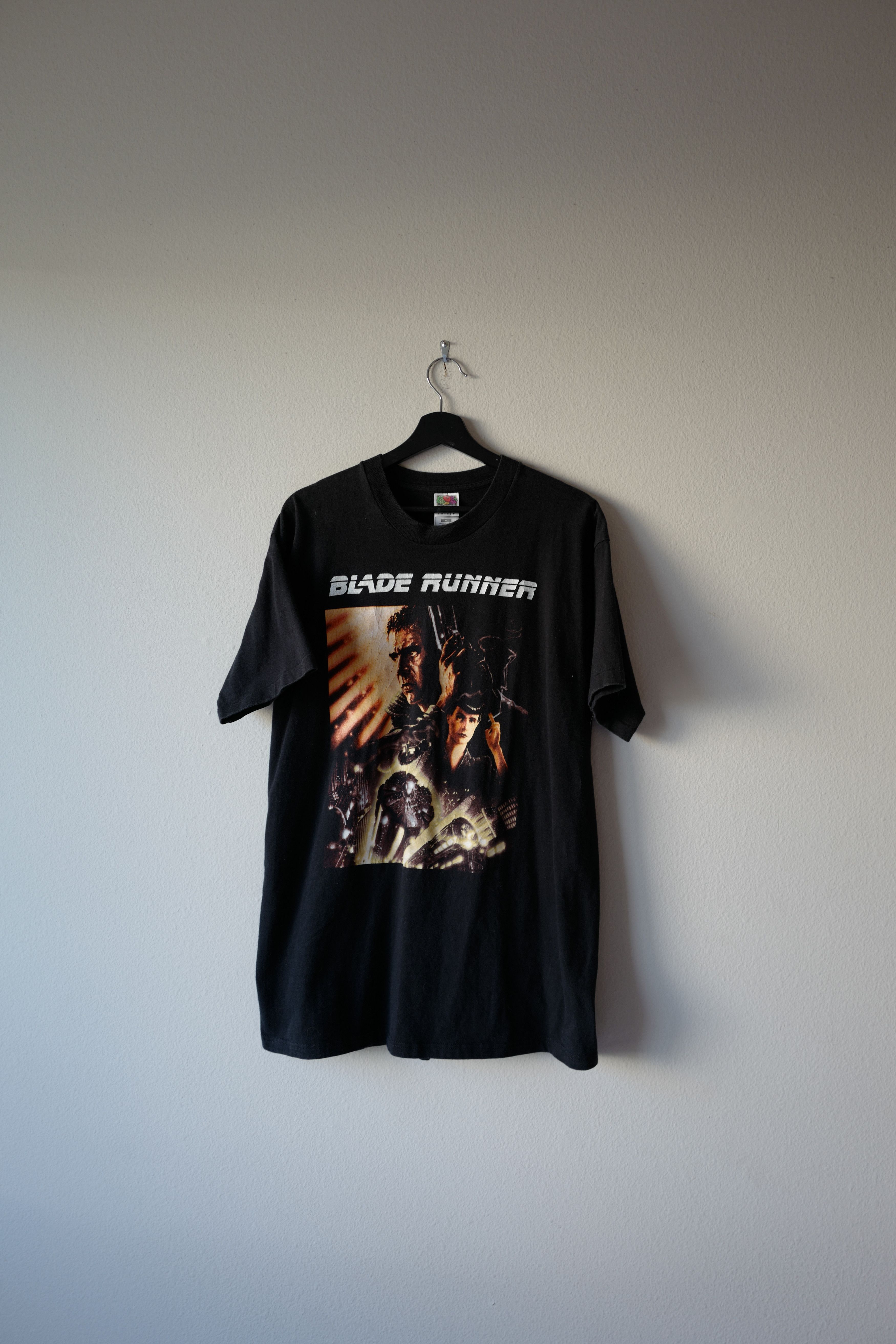 image of Fruit Of The Loom x Vintage Blade Runner - "wake Up Time To Die" Tee in Black, Men's (Size XL)