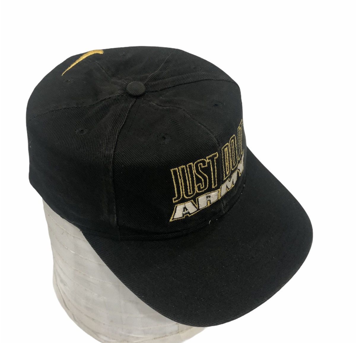 Nike × Vintage Vintage 90s Nike Just Do It Army Snapback cw21 Size ONE SIZE - 2 Thumbnail