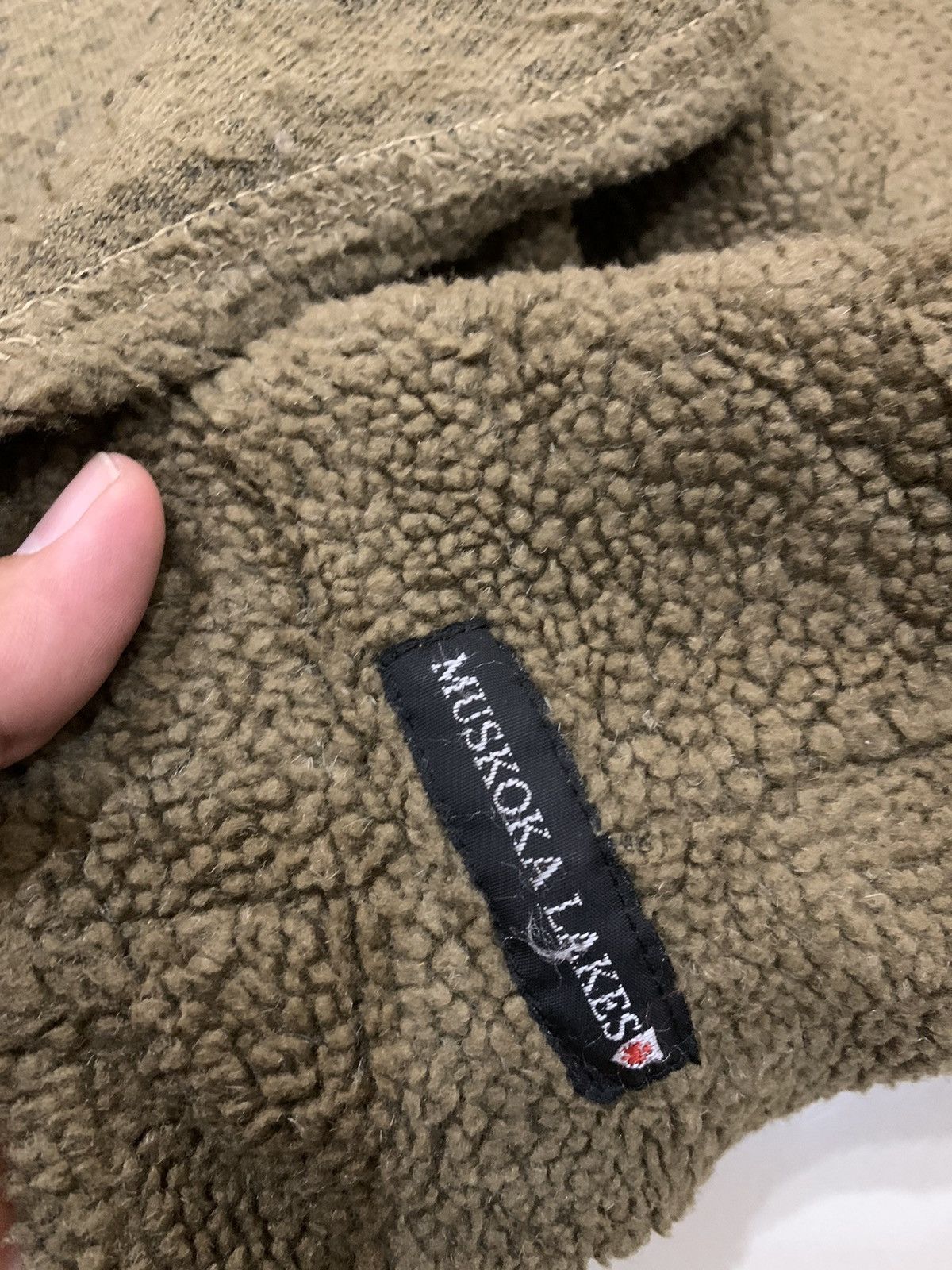 Native × Vintage VTG MUKOSKA LAKES NAVAJO CHIMAYO NATIVE TRIBE FLEECE JACKET Size US L / EU 52-54 / 3 - 8 Thumbnail