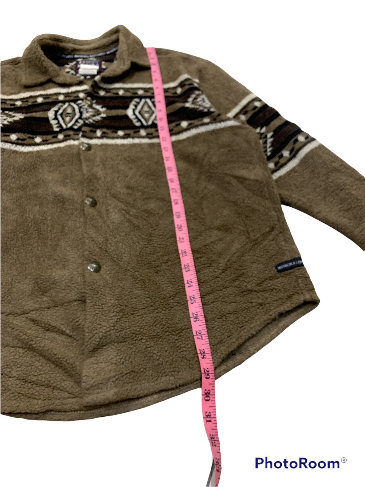 Native × Vintage VTG MUKOSKA LAKES NAVAJO CHIMAYO NATIVE TRIBE FLEECE JACKET Size US L / EU 52-54 / 3 - 3 Thumbnail