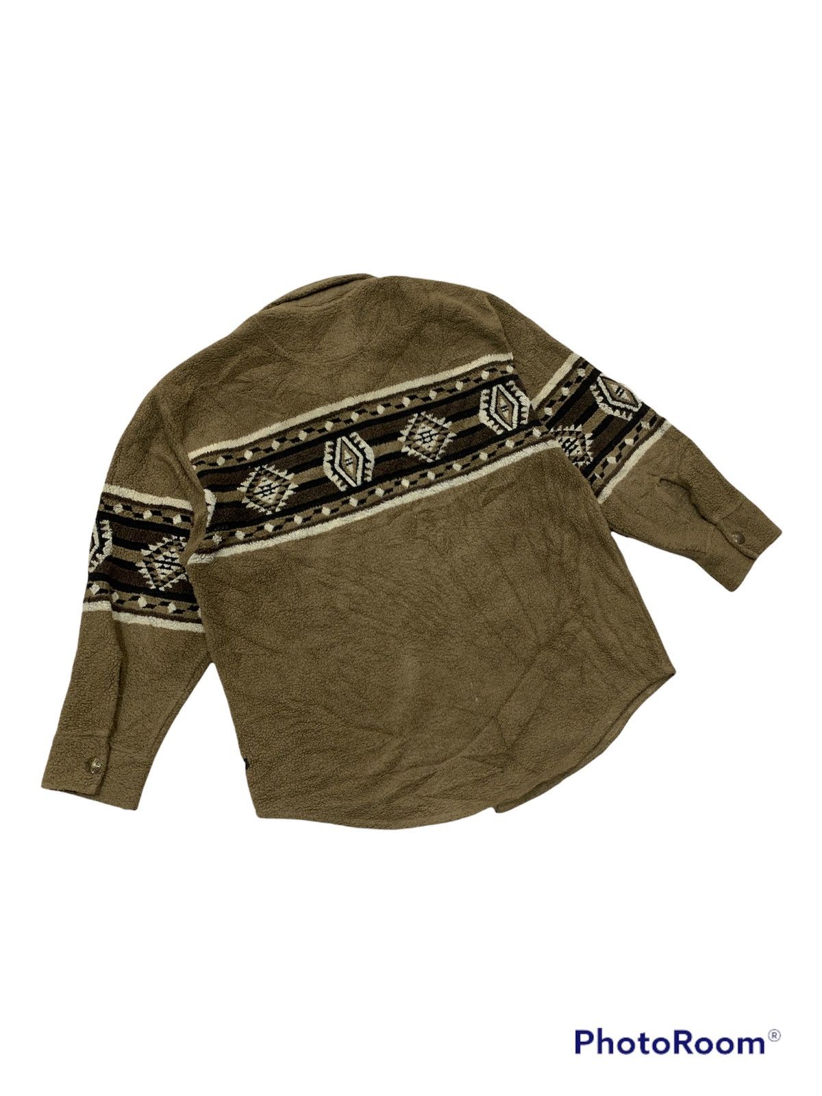 Native × Vintage VTG MUKOSKA LAKES NAVAJO CHIMAYO NATIVE TRIBE FLEECE JACKET Size US L / EU 52-54 / 3 - 2 Thumbnail