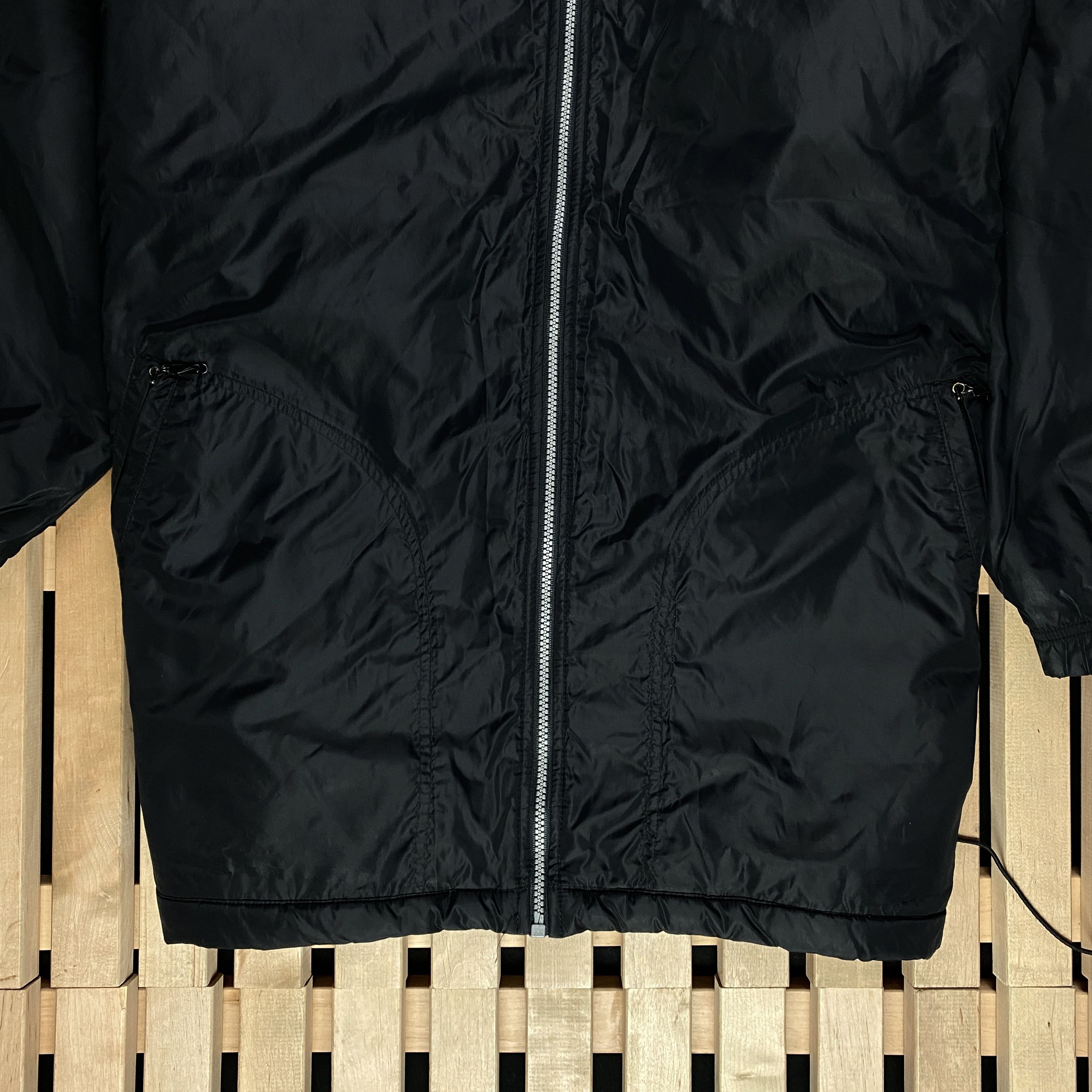 Nike × Vintage Mens Warm Jacket Nike Swoosh Vintage Size XL Black Nylon Size US XL / EU 56 / 4 - 3 Thumbnail