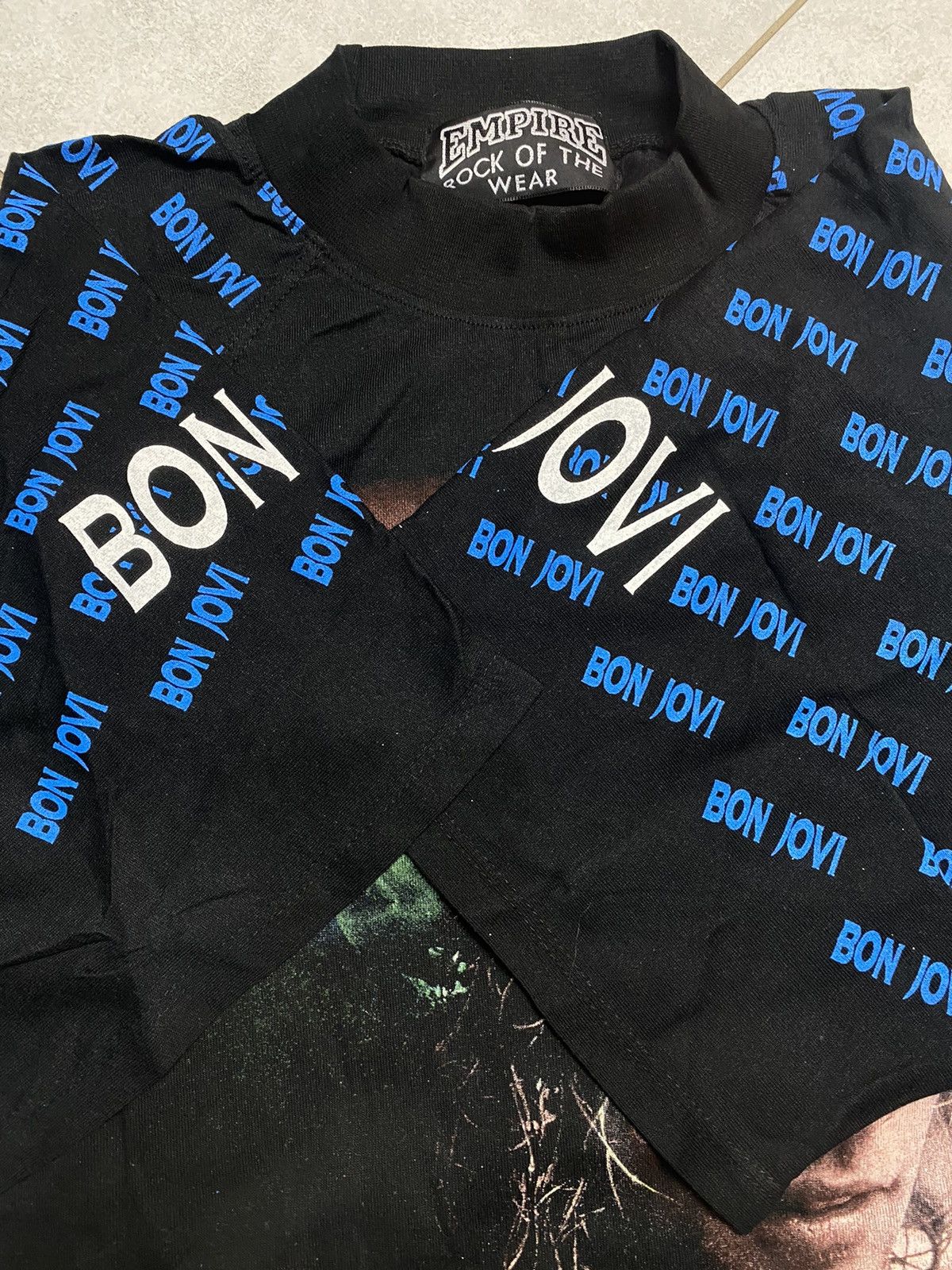 Band Tees Rare Vintage 90s Bon Jovi Empire All Over Print Shirt Size US XL / EU 56 / 4 - 4 Thumbnail