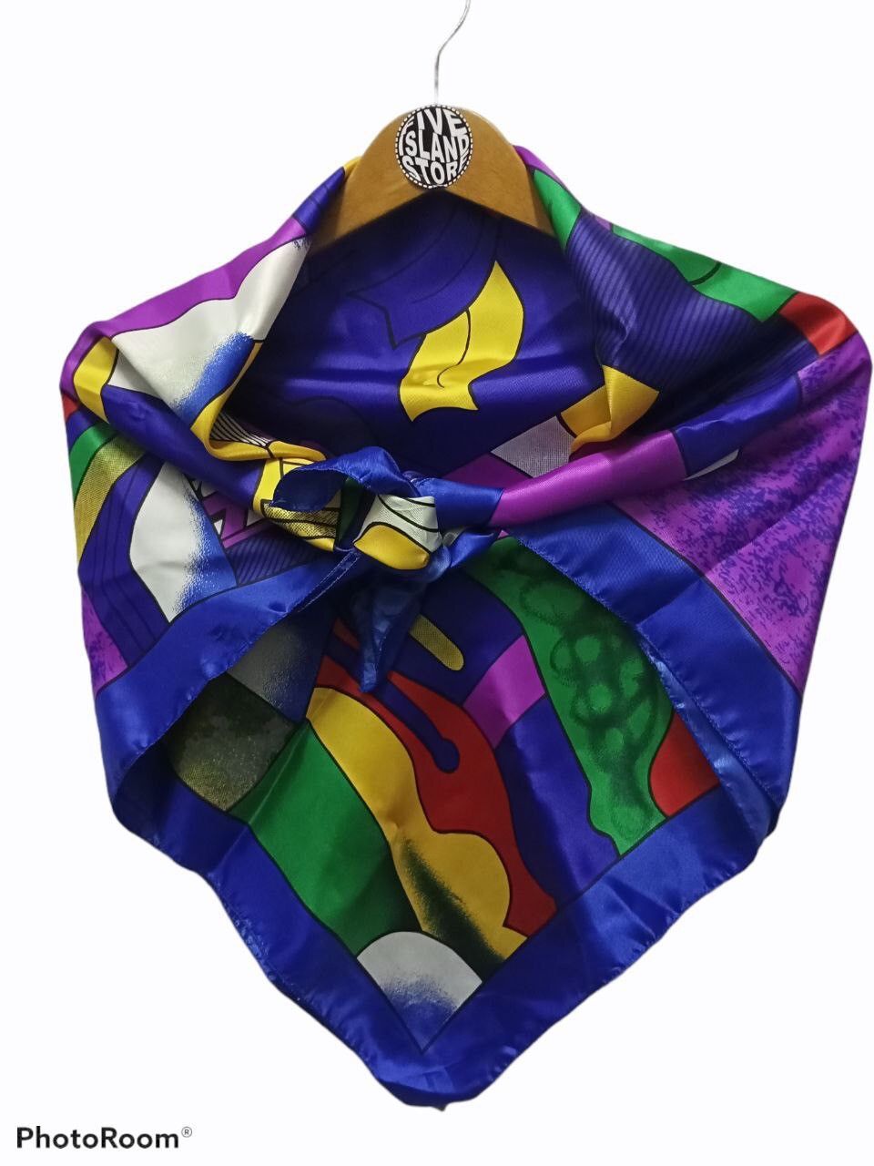 Vintage Vintage Picasso-Inspired Abstract Silk Scarf Size ONE SIZE - 2 Thumbnail
