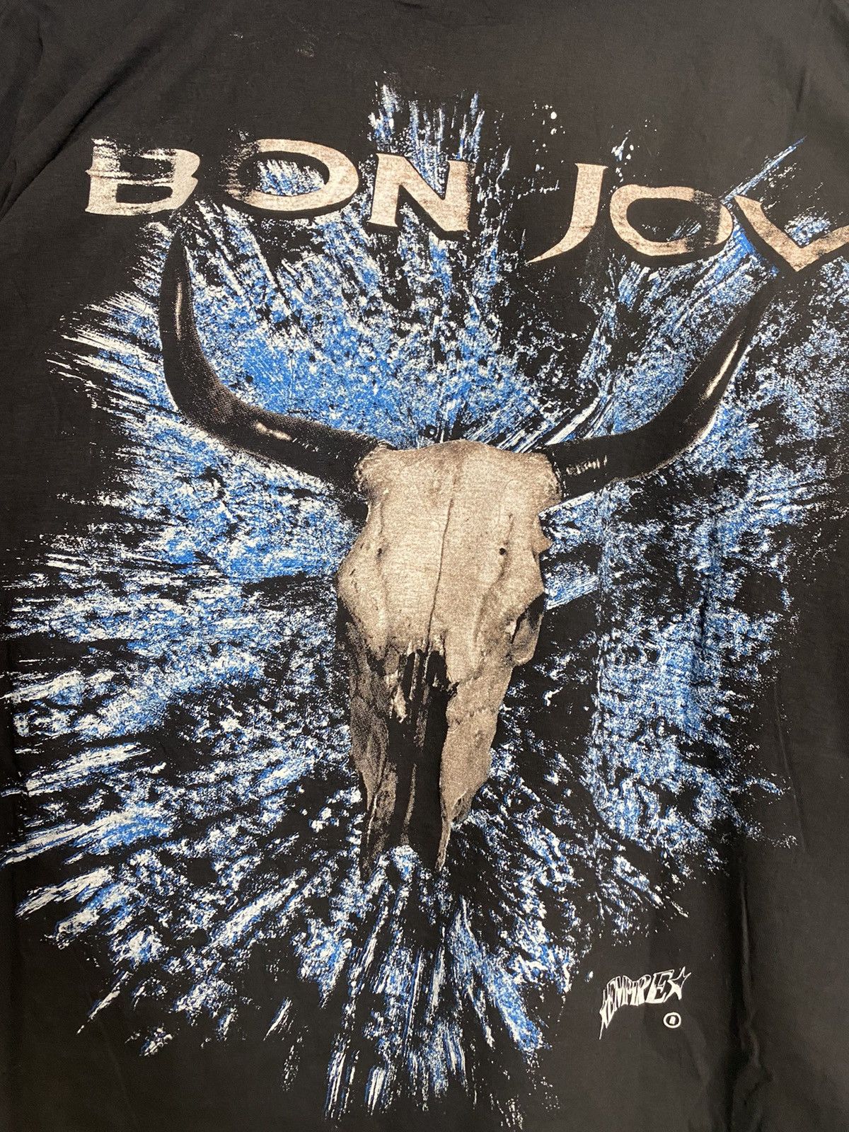 Band Tees Vintage 90s Bon Jovi All Over Print Empire T-shirt RARE Size US L / EU 52-54 / 3 - 4 Thumbnail