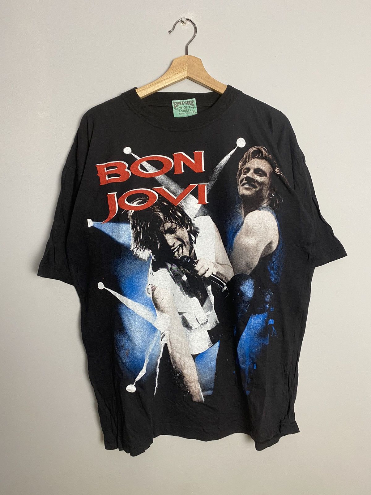 Band Tees Vintage 90s Bon Jovi All Over Print Empire T-shirt RARE Size US L / EU 52-54 / 3 - 1 Thumbnail