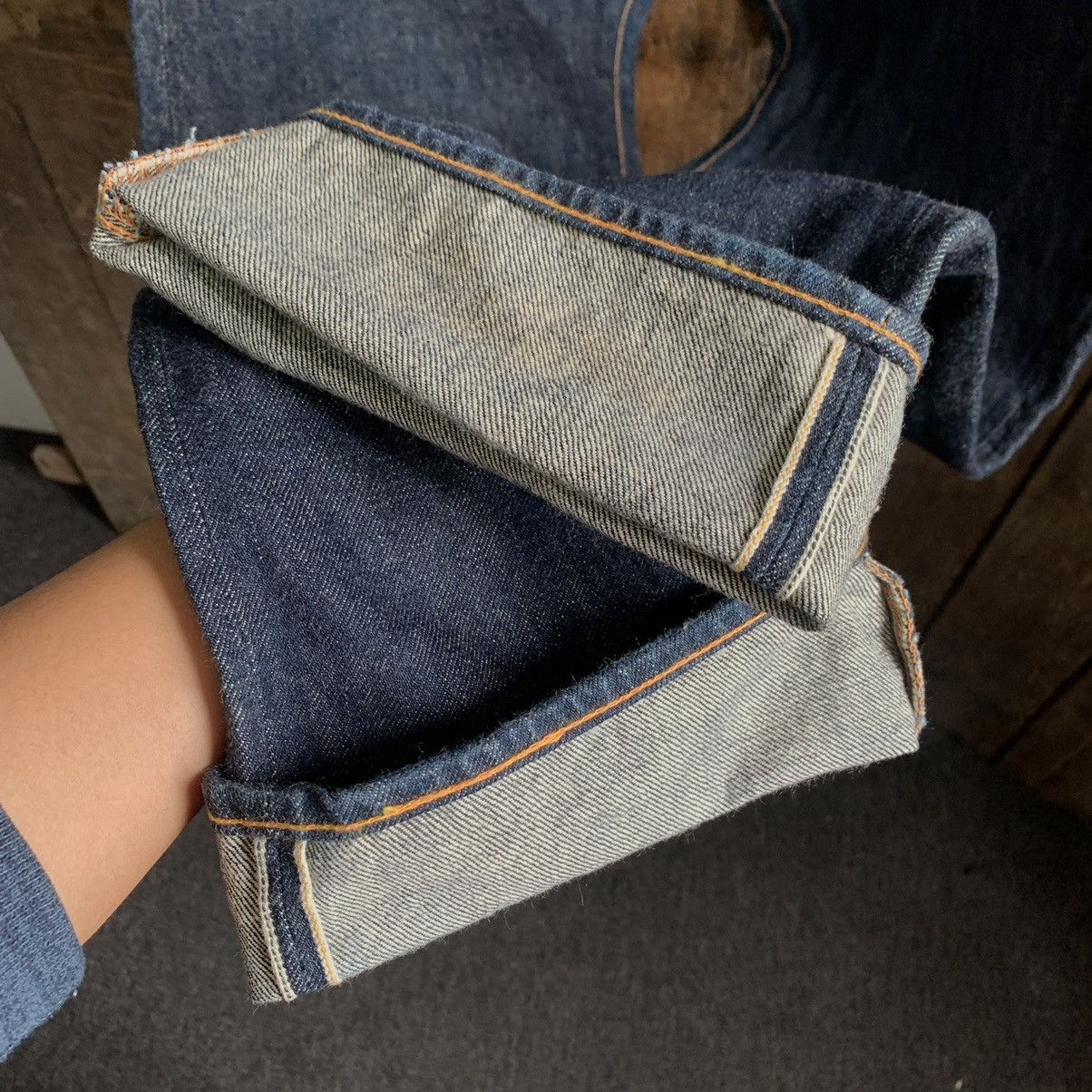 Evisu Vintage Evisu White Daicock Selvedge Indigo Denim Jeans Size US 32 / EU 48 - 8 Thumbnail