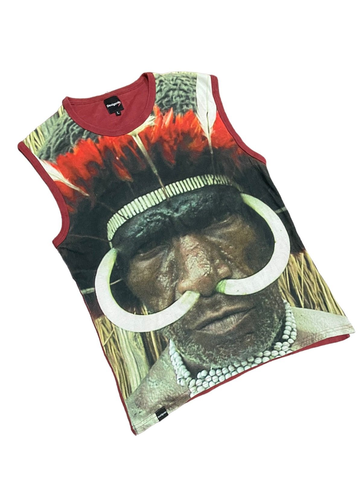 Desigual Rare🔥Desigual Japan Native Tribal Art Sleeveless Tee Size US S / EU 44-46 / 1 - 3 Thumbnail