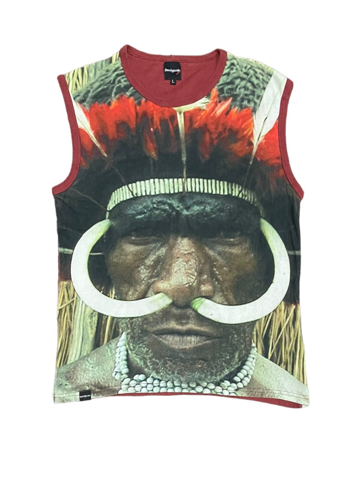 Desigual Rare🔥Desigual Japan Native Tribal Art Sleeveless Tee Size US S / EU 44-46 / 1 - 5 Thumbnail
