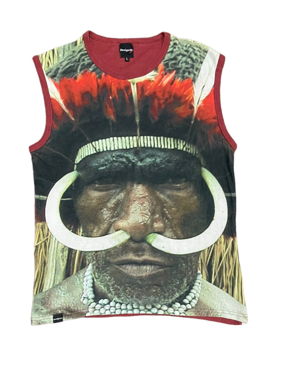 Desigual Rare🔥Desigual Japan Native Tribal Art Sleeveless Tee Size US S / EU 44-46 / 1 - 2 Thumbnail