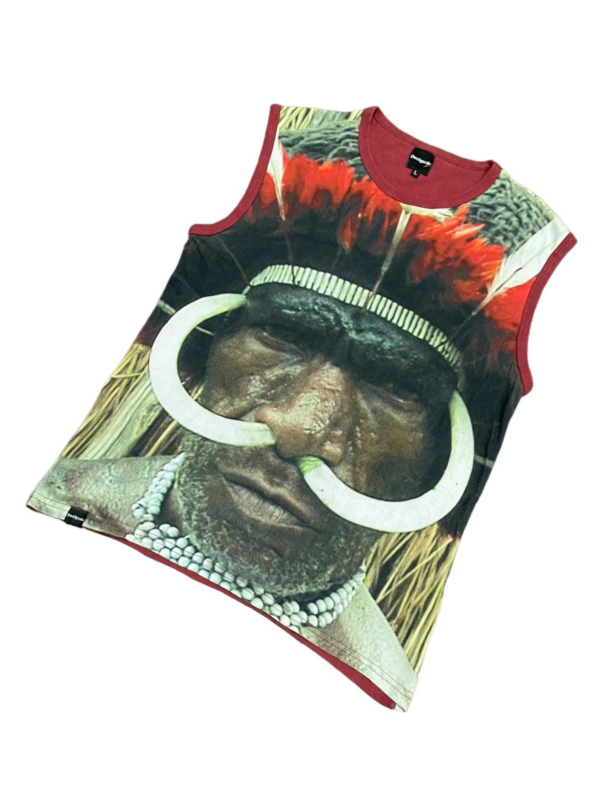 Desigual Rare🔥Desigual Japan Native Tribal Art Sleeveless Tee Size US S / EU 44-46 / 1 - 4 Thumbnail