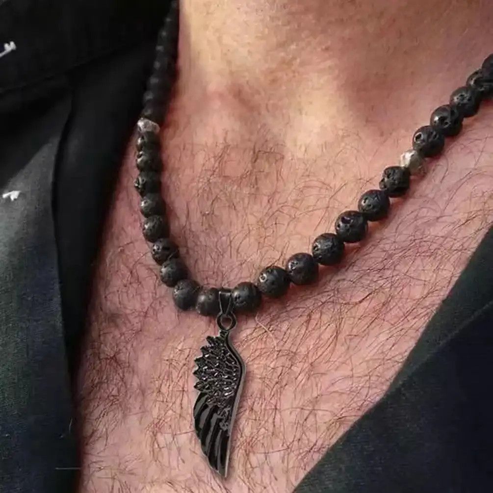 Handmade Vintage Feather Pendant Necklace Size ONE SIZE - 1 Thumbnail
