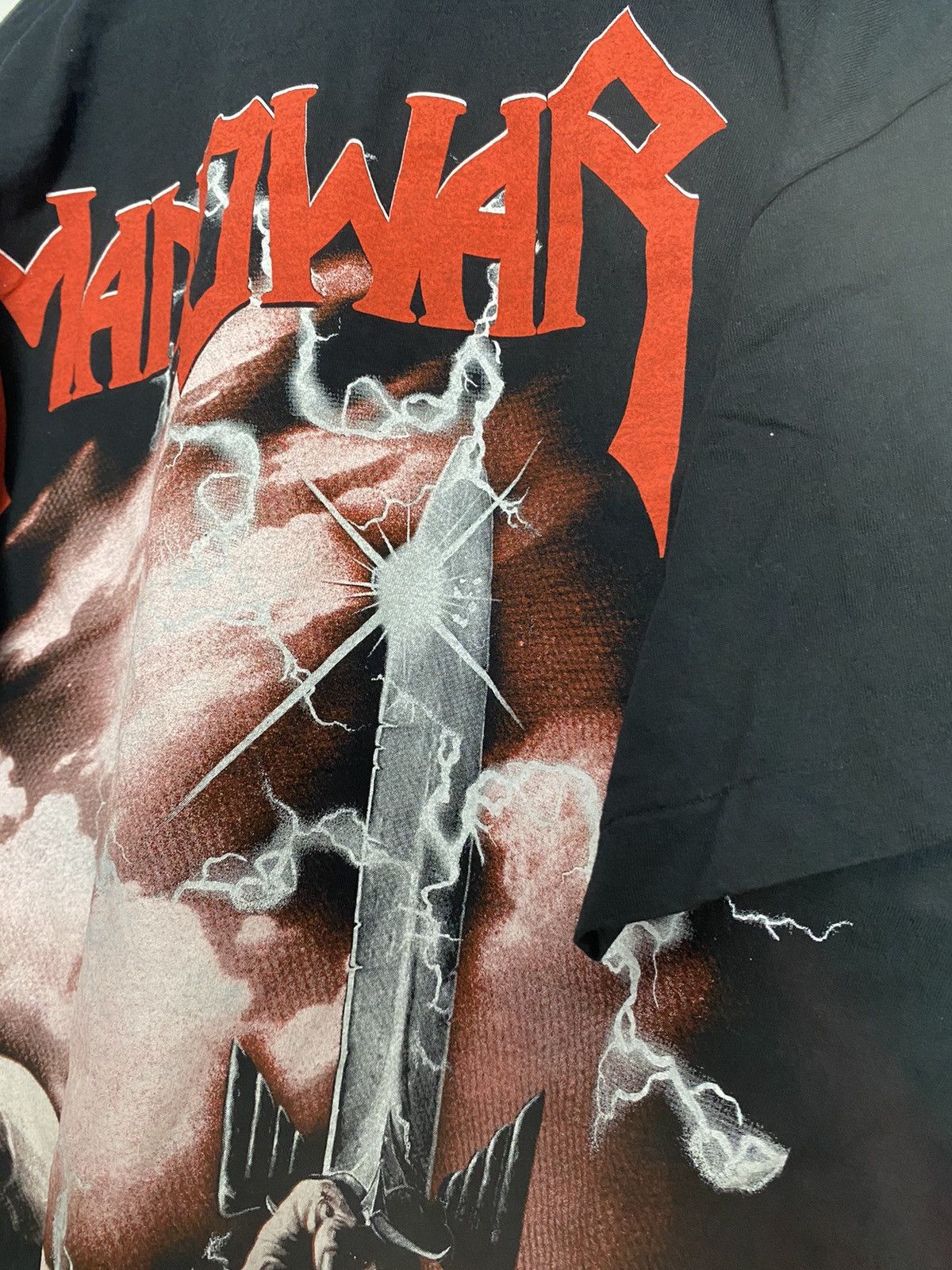 Band Tees Rare 90s Vintage Manowar XL Empire Bootleg Heavy Metal Band Size US XL / EU 56 / 4 - 3 Thumbnail