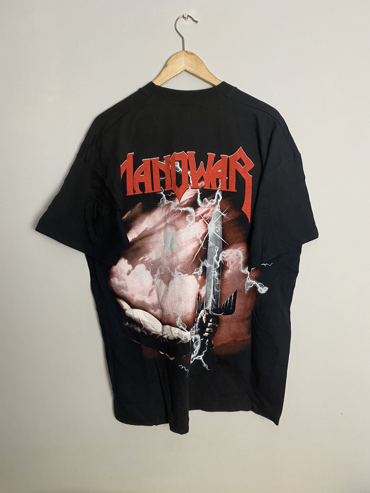 Band Tees Rare 90s Vintage Manowar XL Empire Bootleg Heavy Metal Band Size US XL / EU 56 / 4 - 2 Thumbnail