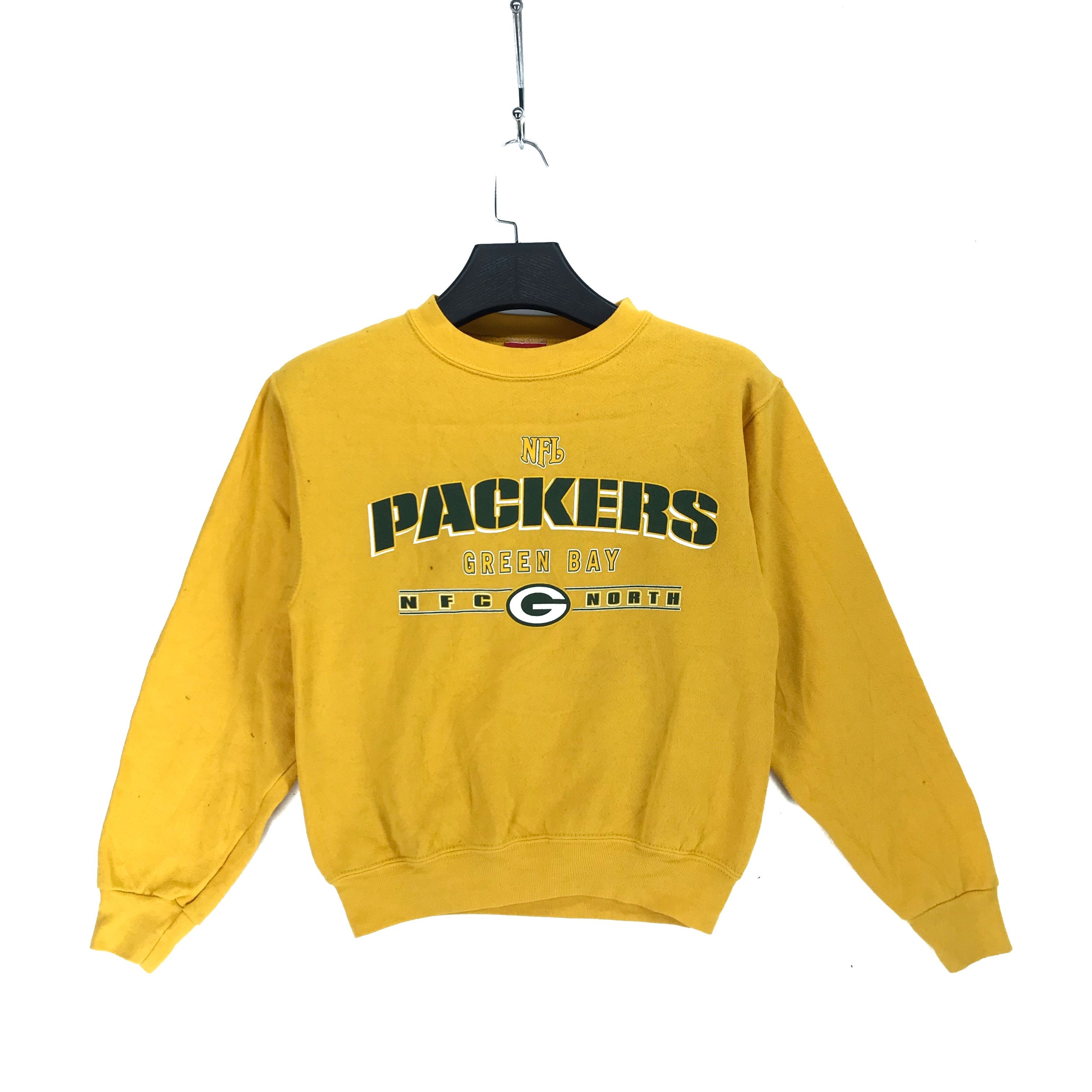 image of Kid x Nfl Green Bay Packers Big Logo Youth Sweatshirts 2182-84 in Yellow, Men's (Size Small)