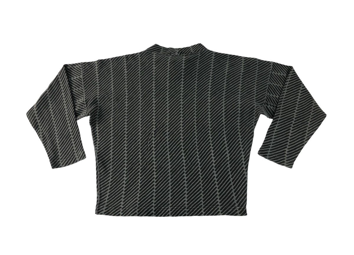 Designer × Issey Miyake × Japanese Brand 90s Plantation Issey Miyake Striped Turtle Neck Design Size M / US 6-8 / IT 42-44 - 2 Thumbnail