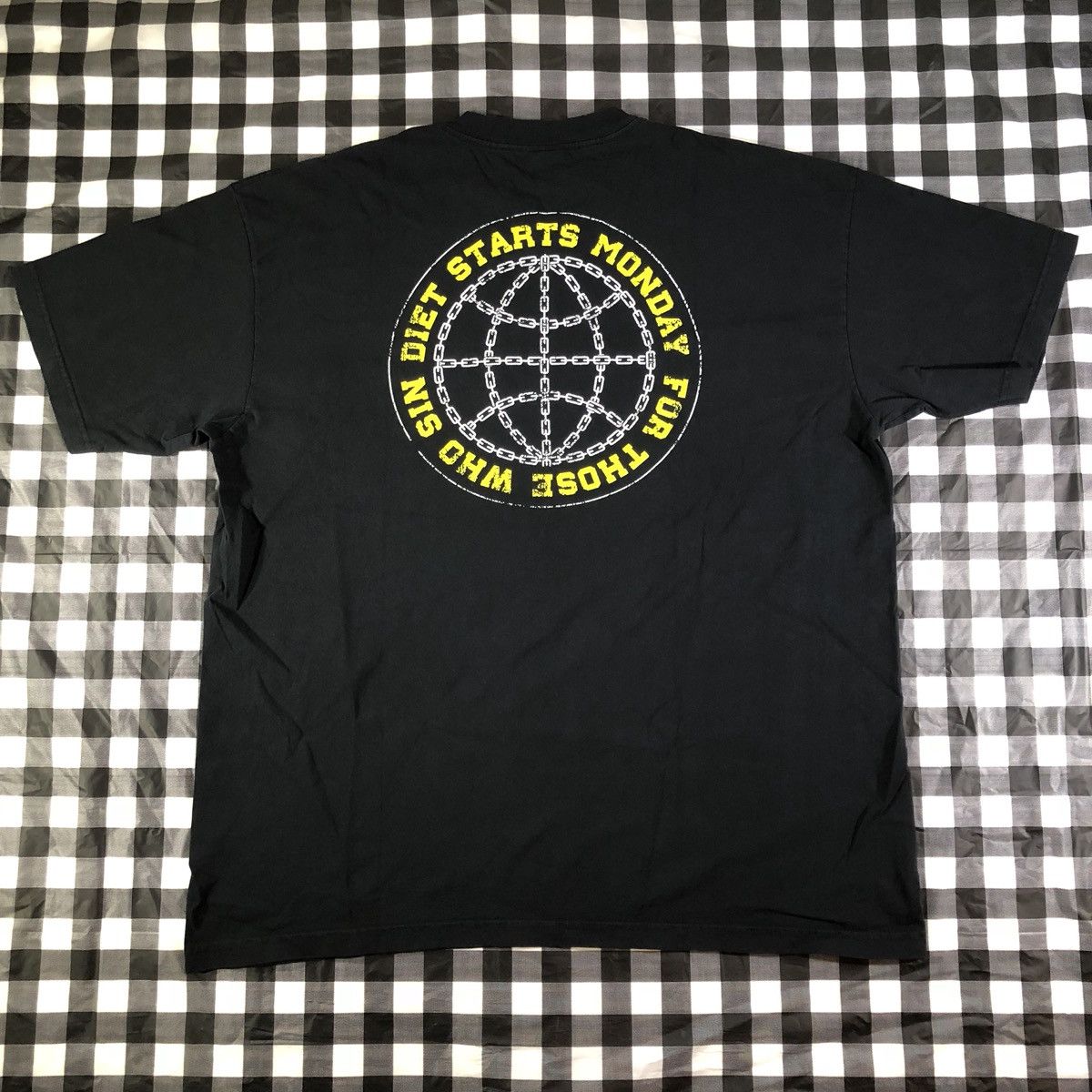 image of Diet Starts Monday Chains John Geiger T in Black, Men's (Size XL)