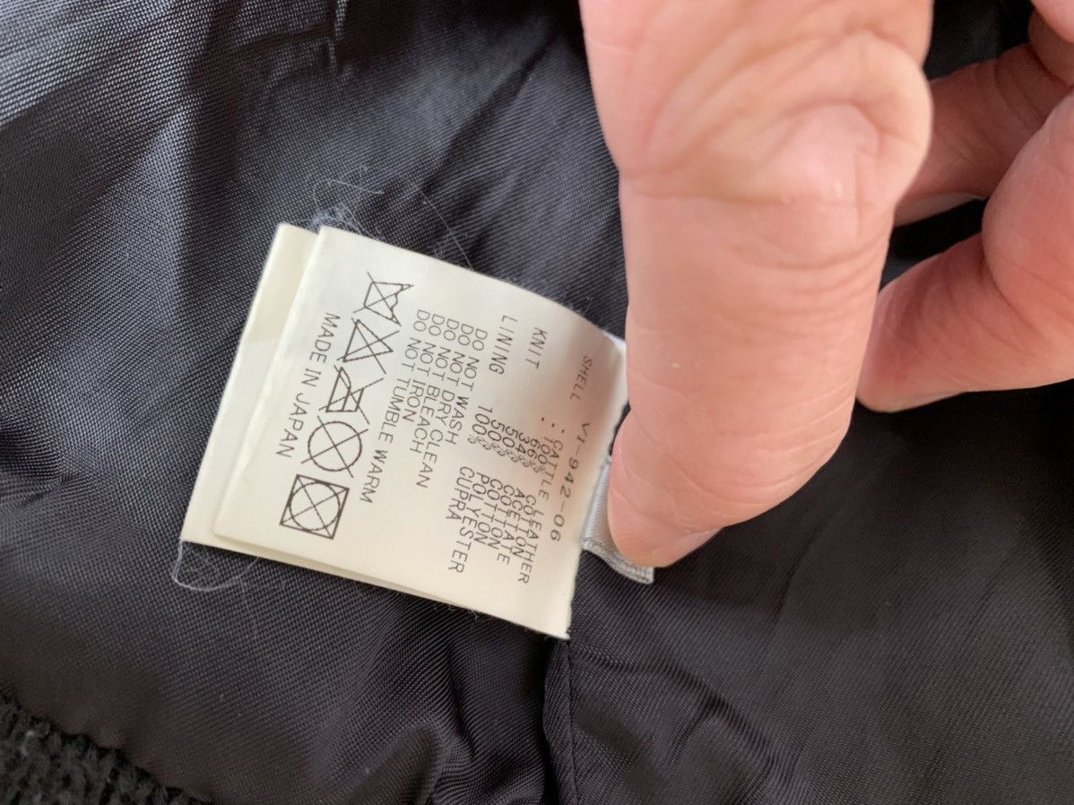 The Viridi-anne Japan made black leather silk cotton panel bomber jacket Size US M / EU 48-50 / 2 - 15 Thumbnail