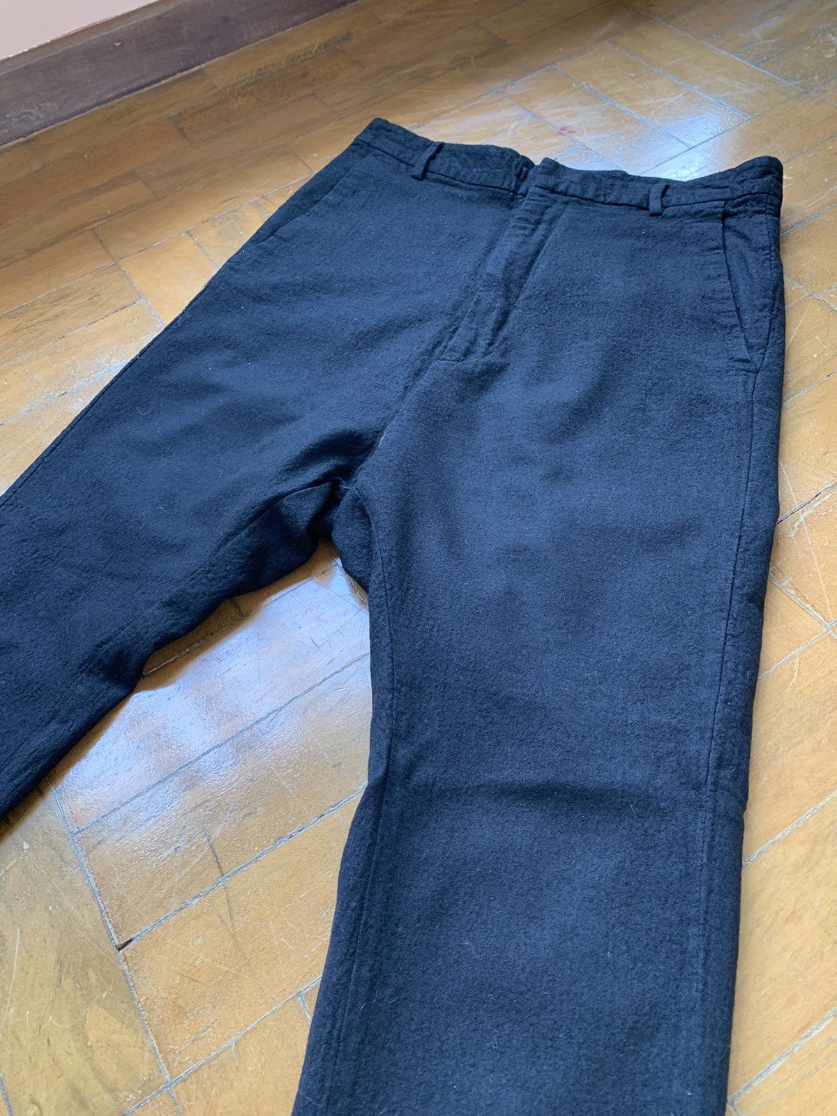 Alexandre Plokhov Italian made black boiled wool tapered slim pants Size US 28 / EU 44 - 9 Thumbnail