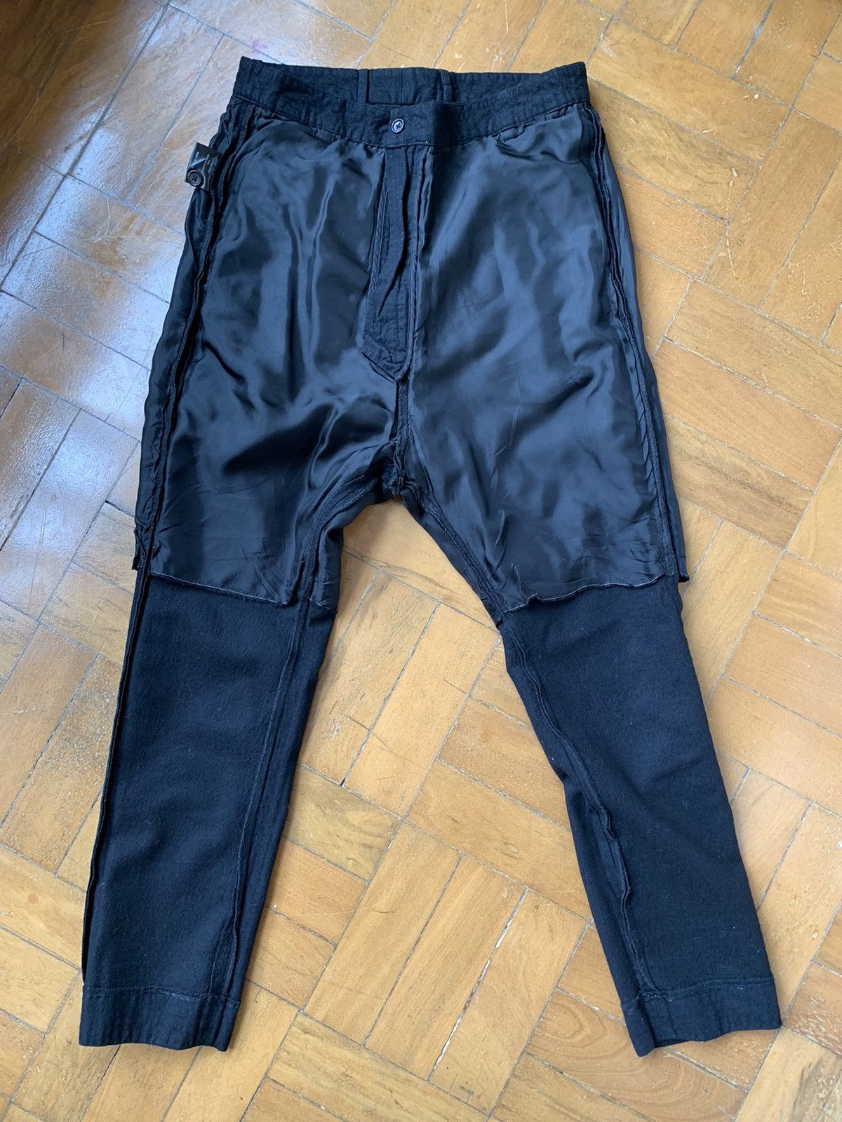 Alexandre Plokhov Italian made black boiled wool tapered slim pants Size US 28 / EU 44 - 18 Thumbnail