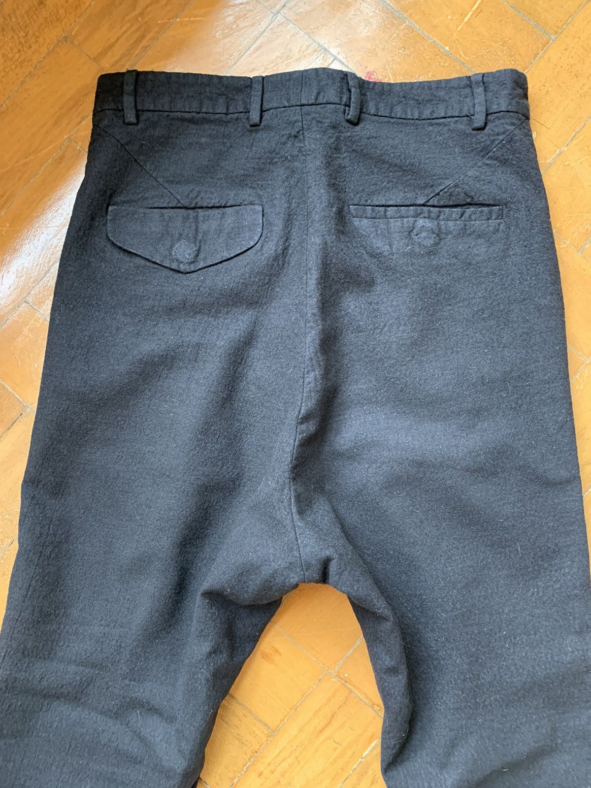 Alexandre Plokhov Italian made black boiled wool tapered slim pants Size US 28 / EU 44 - 12 Thumbnail