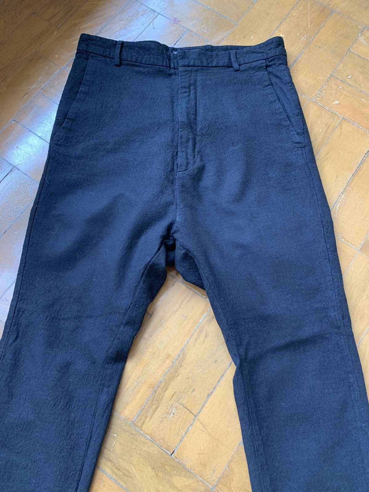 Alexandre Plokhov Italian made black boiled wool tapered slim pants Size US 28 / EU 44 - 3 Thumbnail