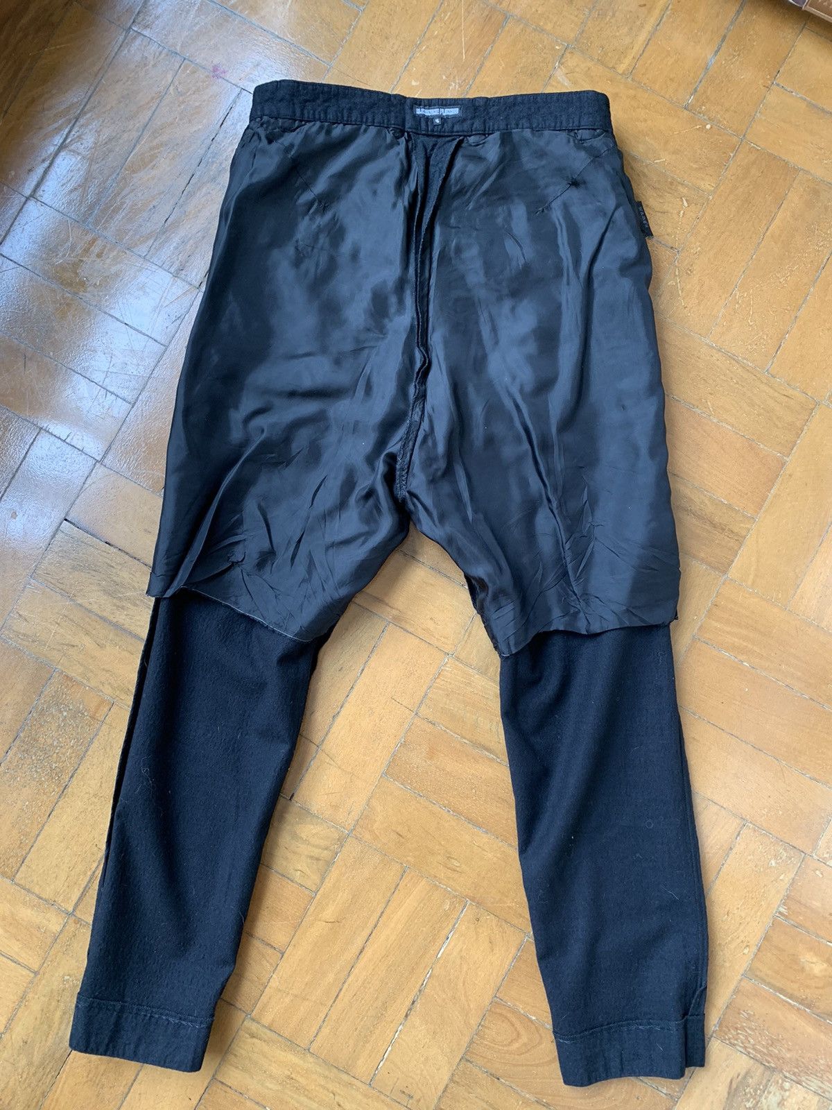 Alexandre Plokhov Italian made black boiled wool tapered slim pants Size US 28 / EU 44 - 19 Thumbnail