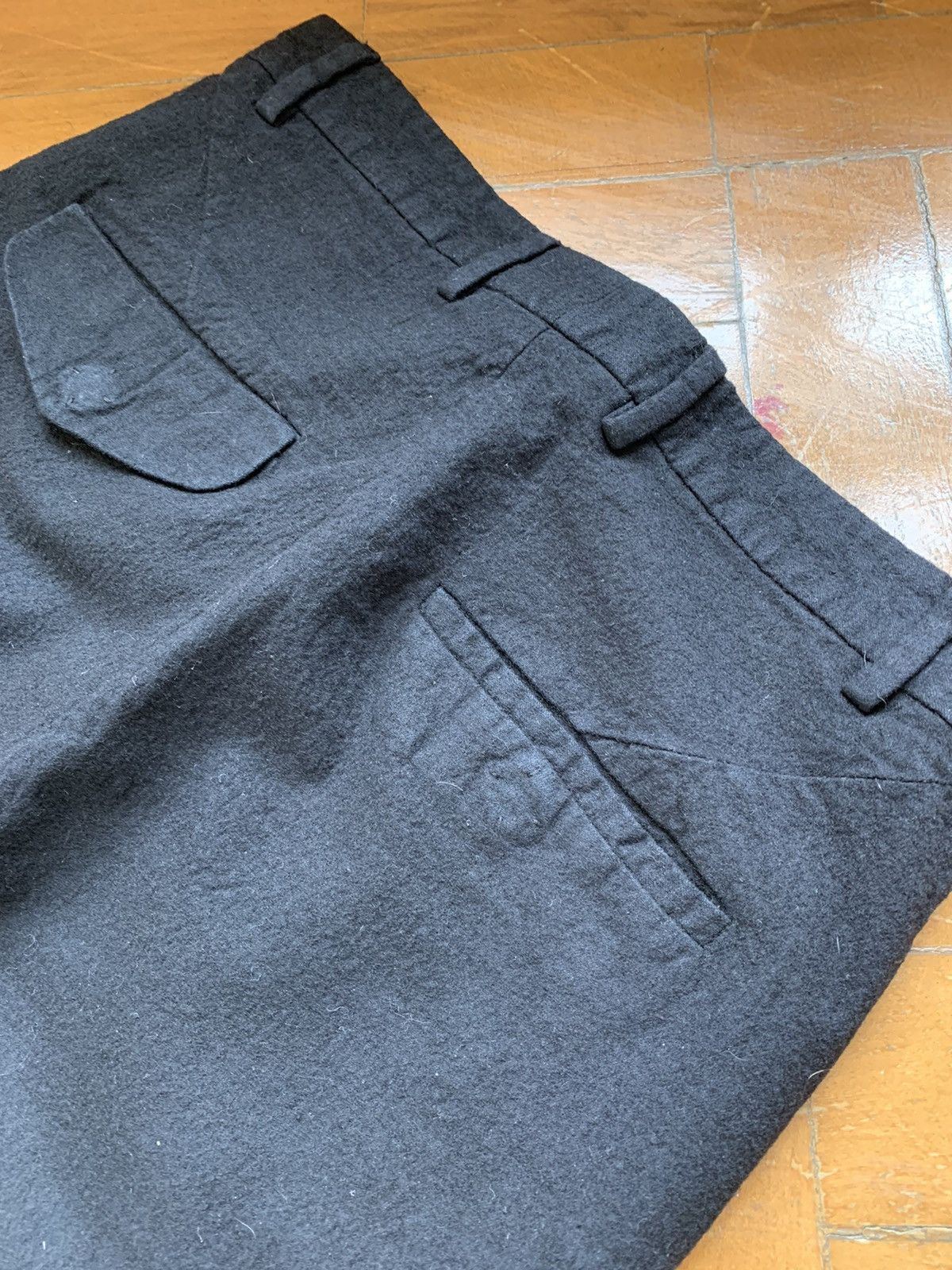 Alexandre Plokhov Italian made black boiled wool tapered slim pants Size US 28 / EU 44 - 15 Thumbnail